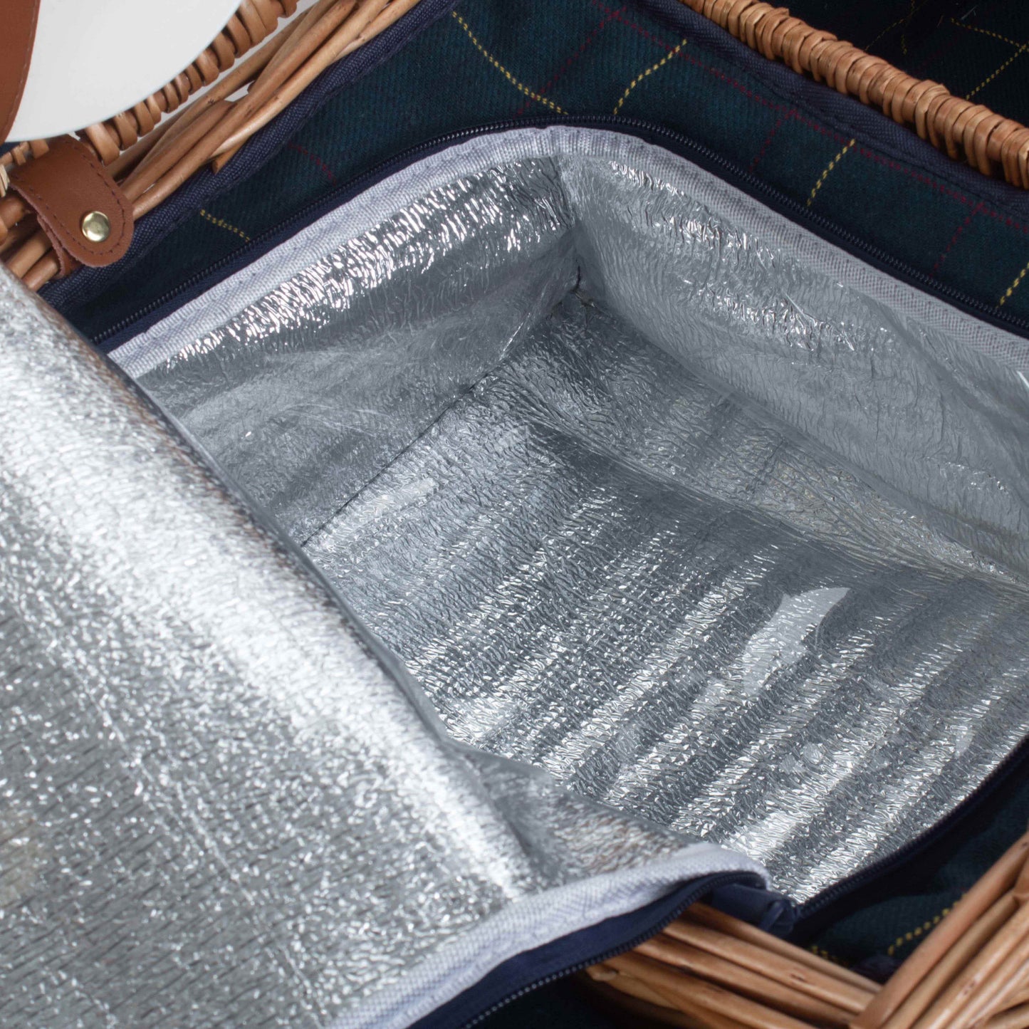 4 Person Blue Tweed Hamper