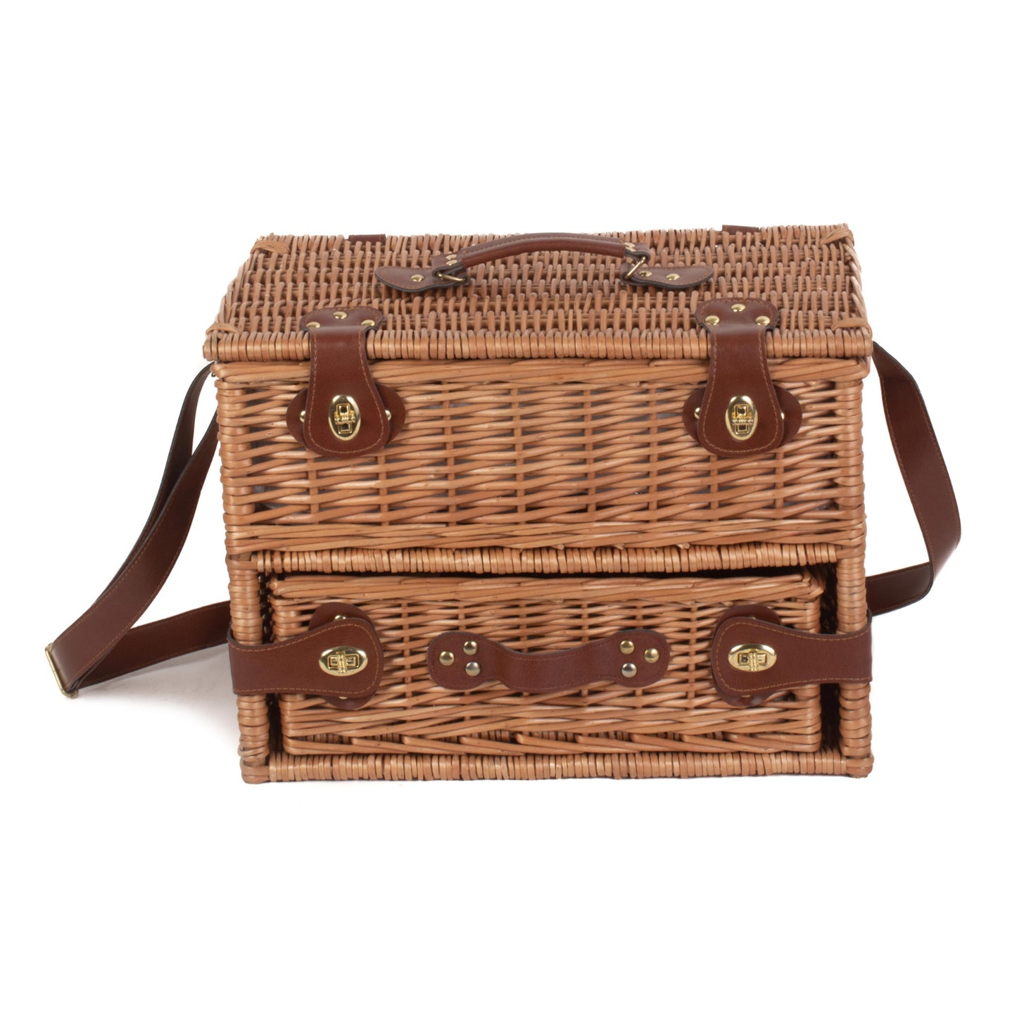 4 Person Green Tweed Drawer Hamper