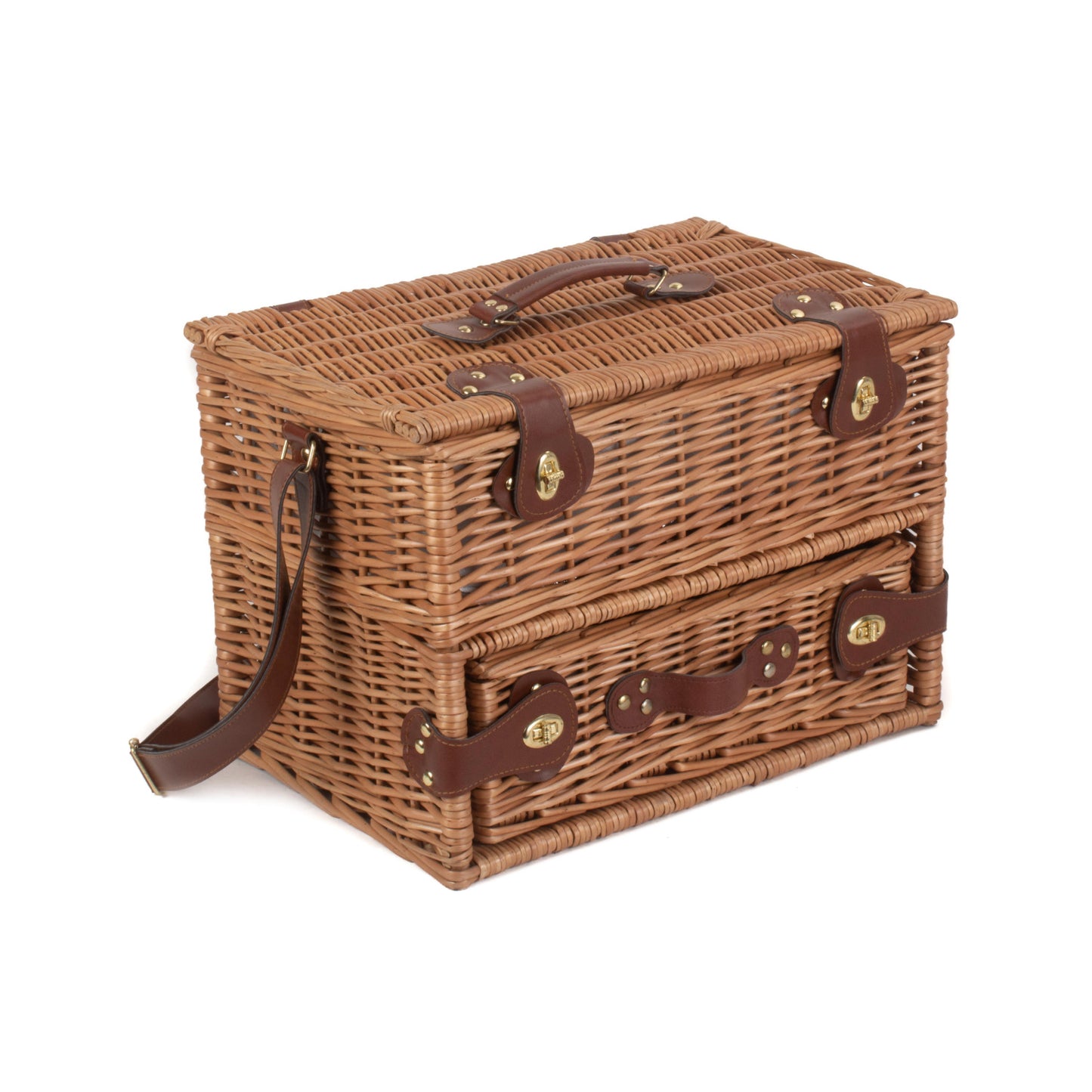4 Person Green Tweed Drawer Hamper