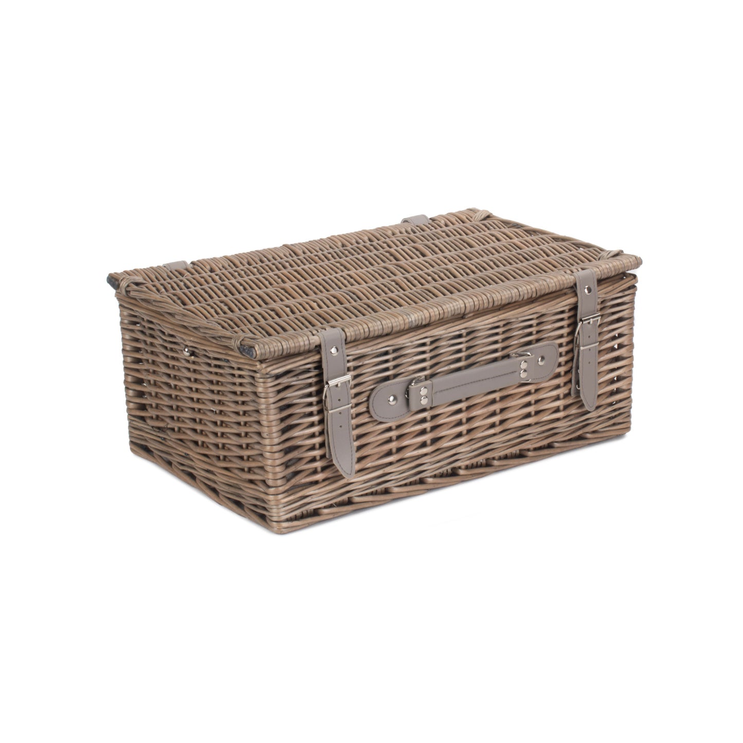 4 Person Grey Tweed Hamper