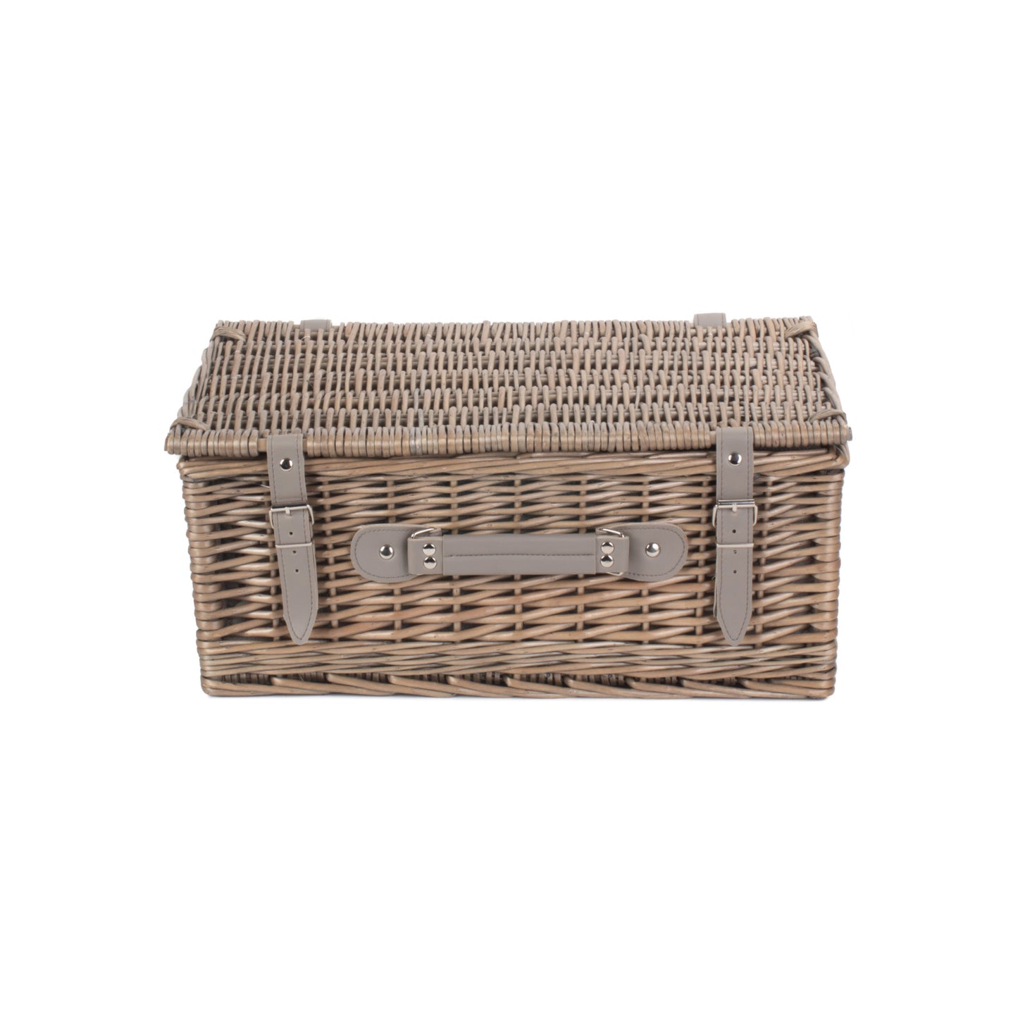 4 Person Grey Tweed Hamper