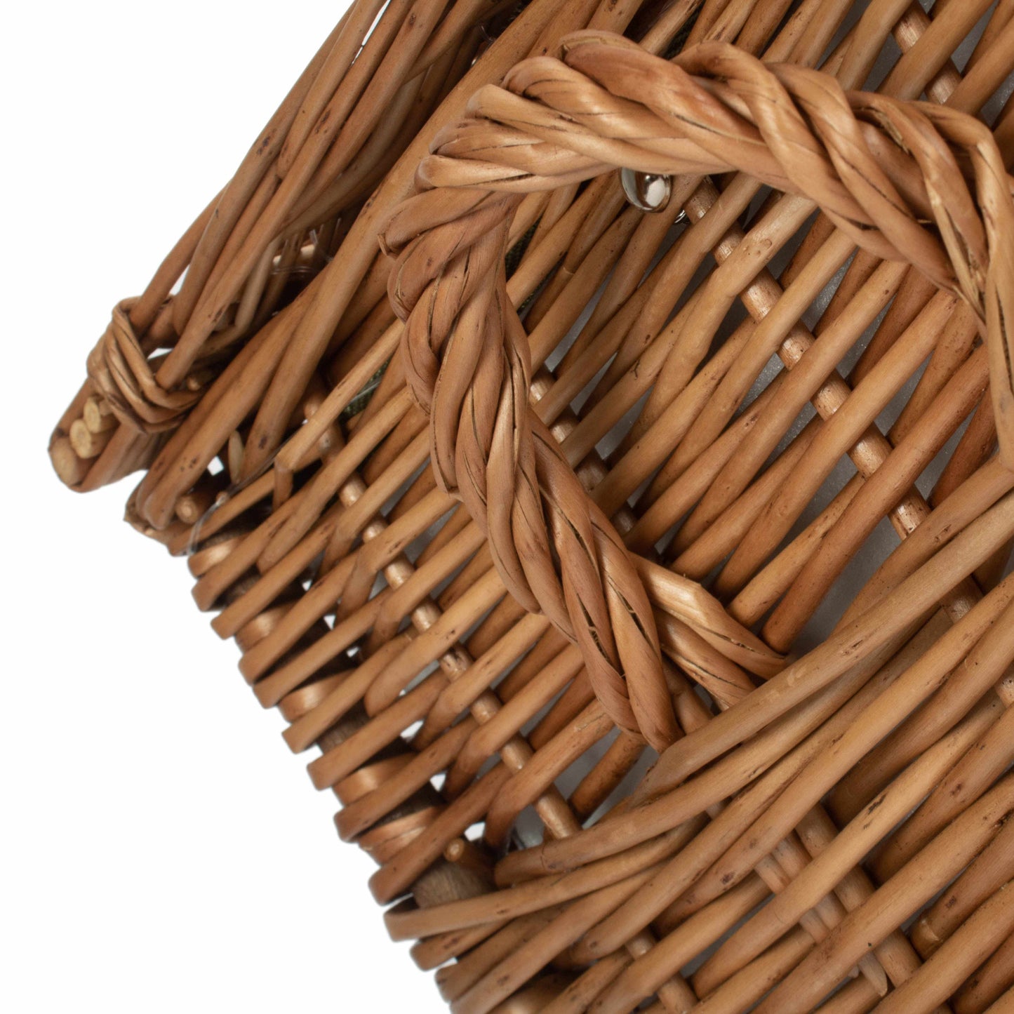 4 Person Green Tweed Chest Hamper