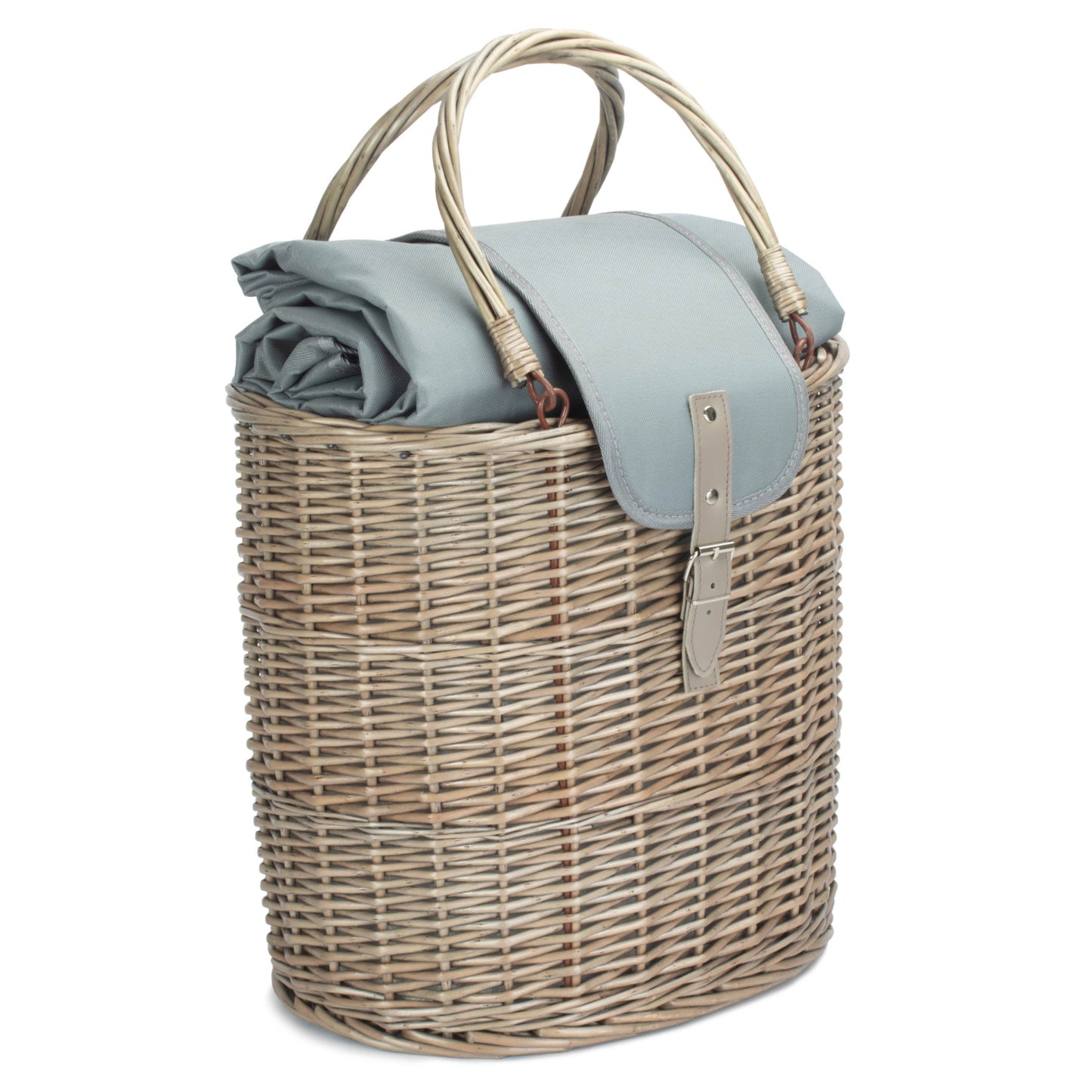 Oval Grey Chiller Hamper Basket