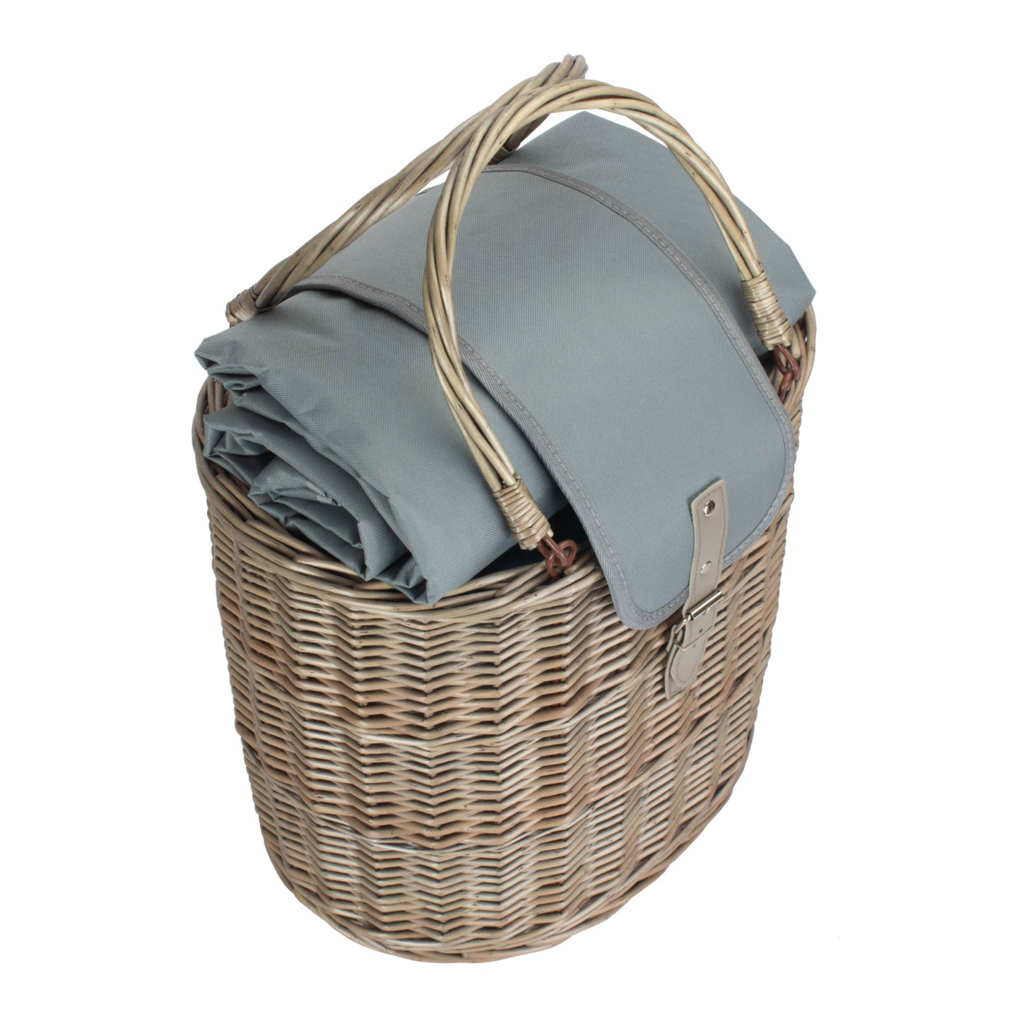 Oval Grey Chiller Hamper Basket