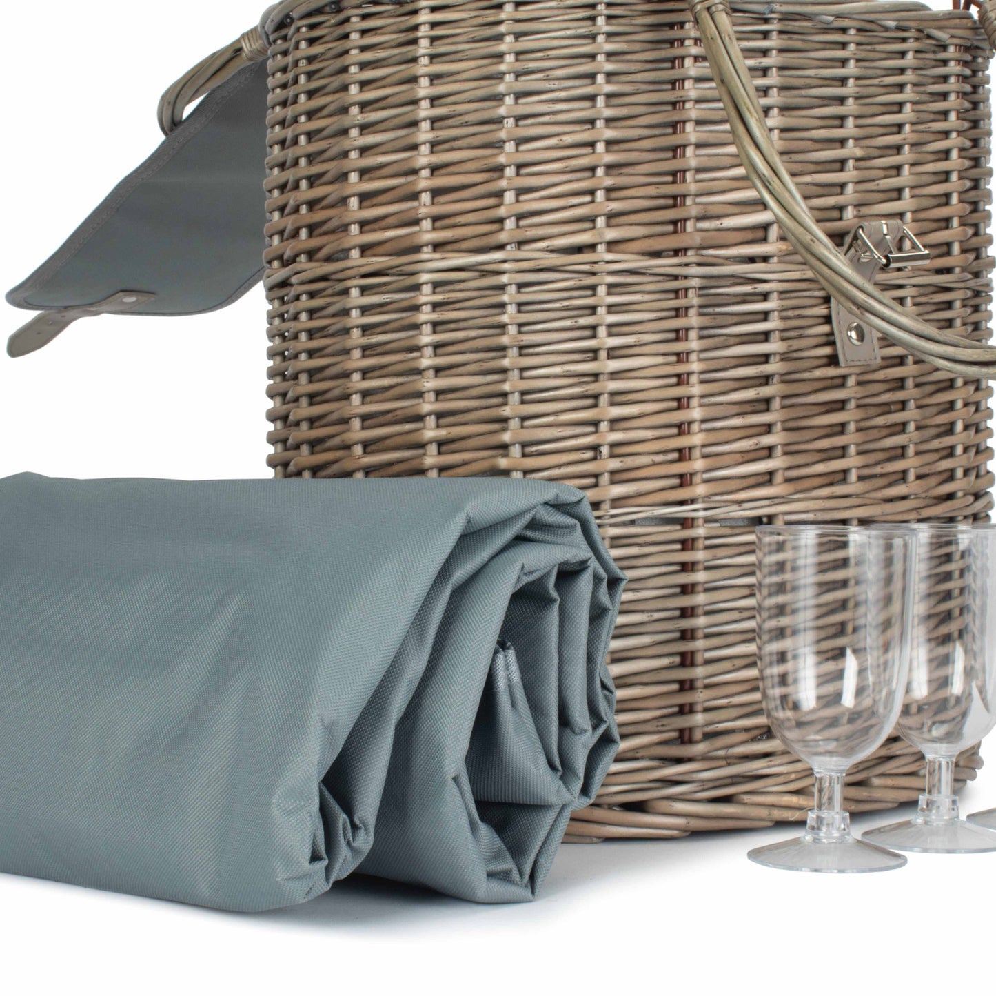 Oval Grey Chiller Hamper Basket