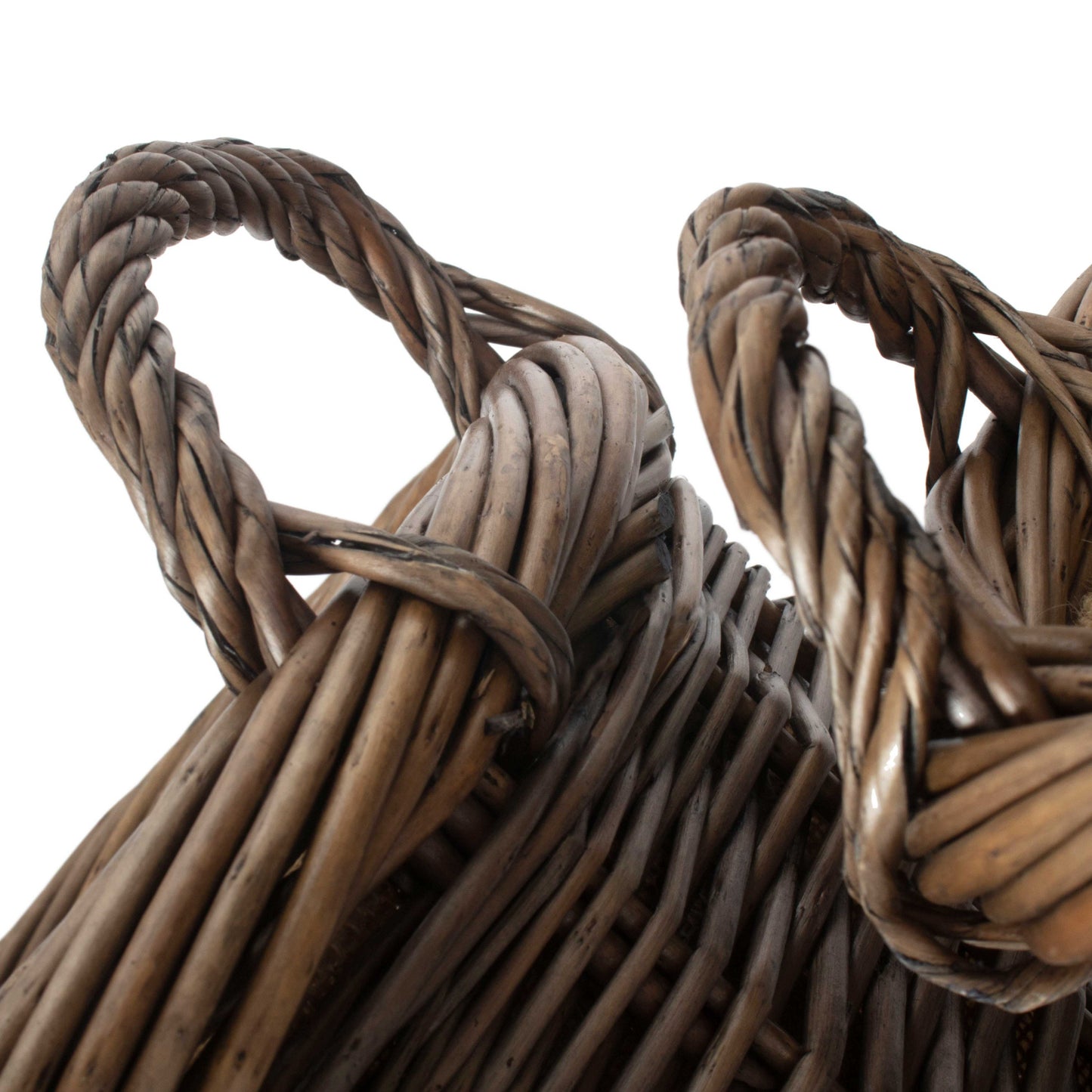 Antique Wash Willow Umbrella Stand Set 2