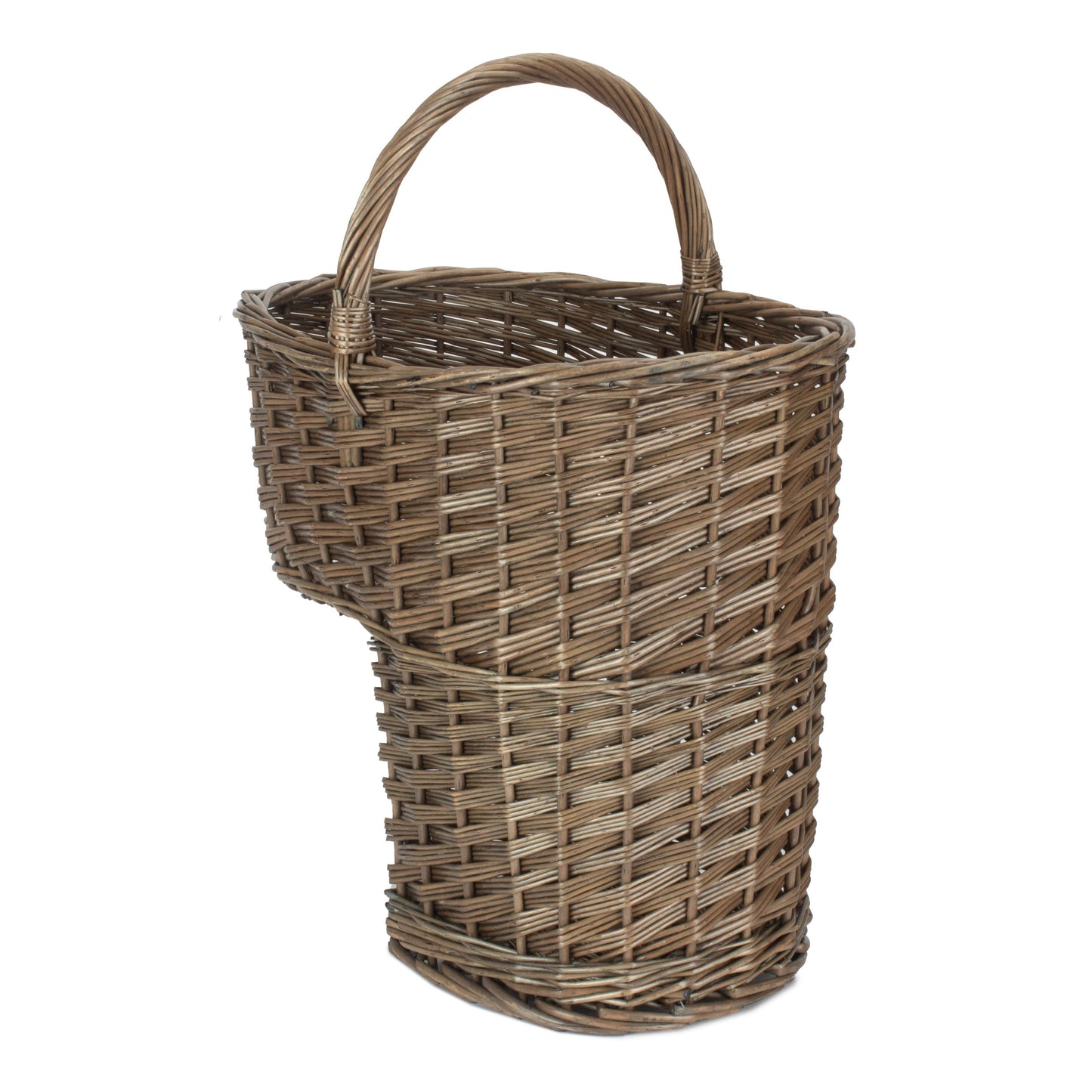 Antique Wash Willow Stairs Basket