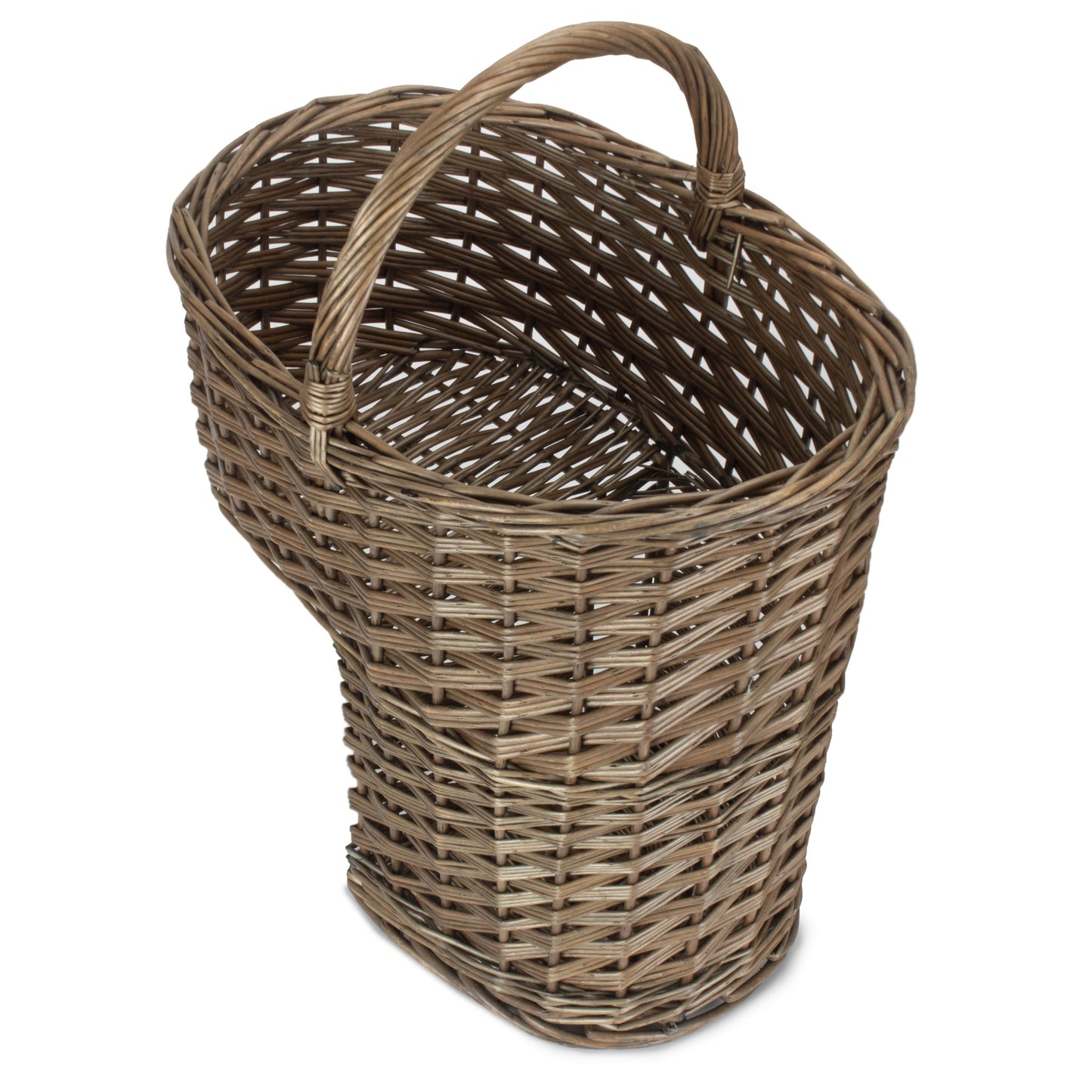Antique Wash Willow Stairs Basket