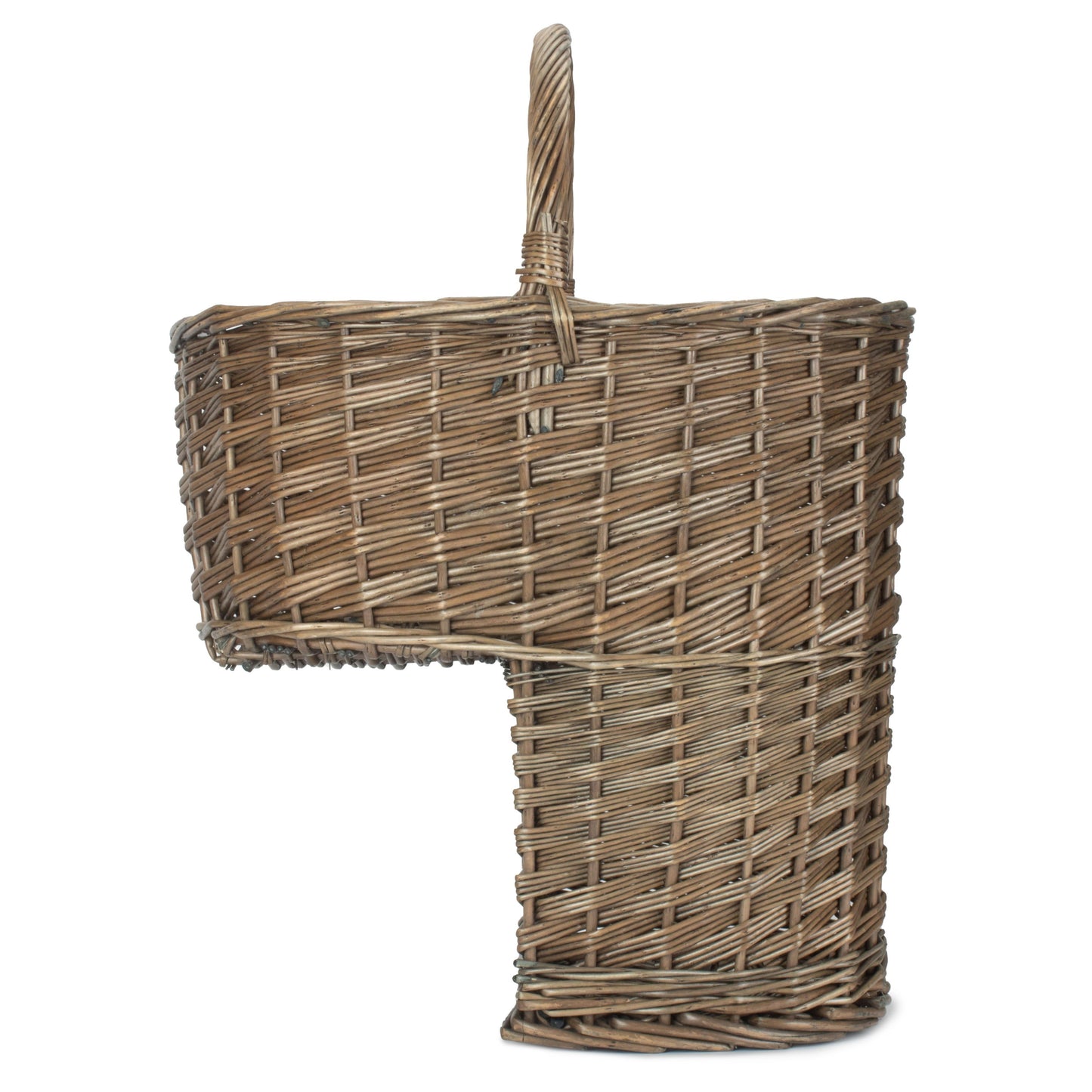 Antique Wash Willow Stairs Basket