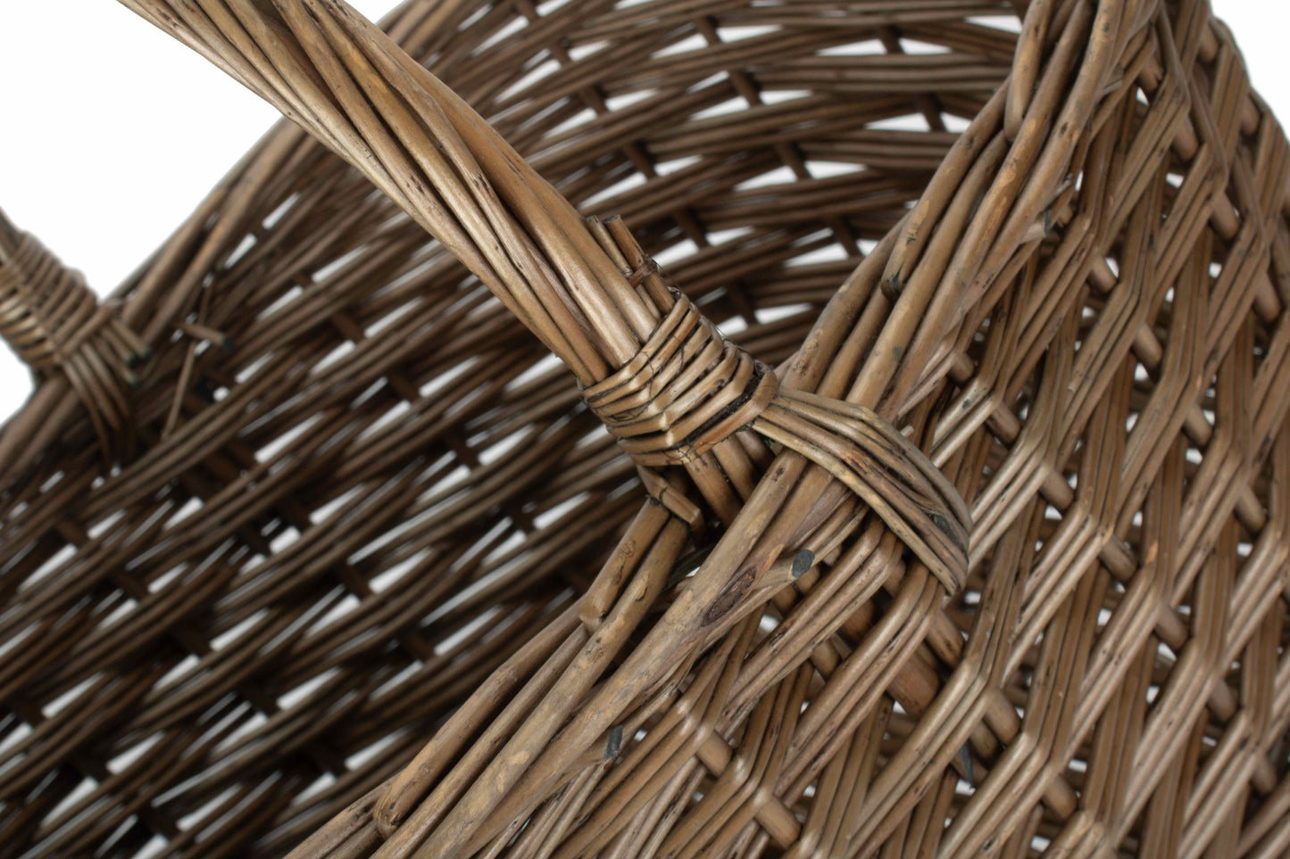 Antique Wash Willow Stairs Basket