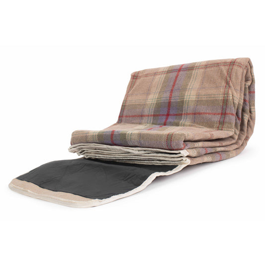 Lavender Tartan Waterprrof Picnic Blanket Rug