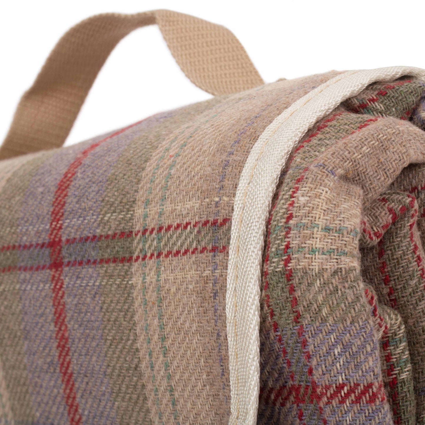 Lavender Tartan Waterprrof Picnic Blanket Rug