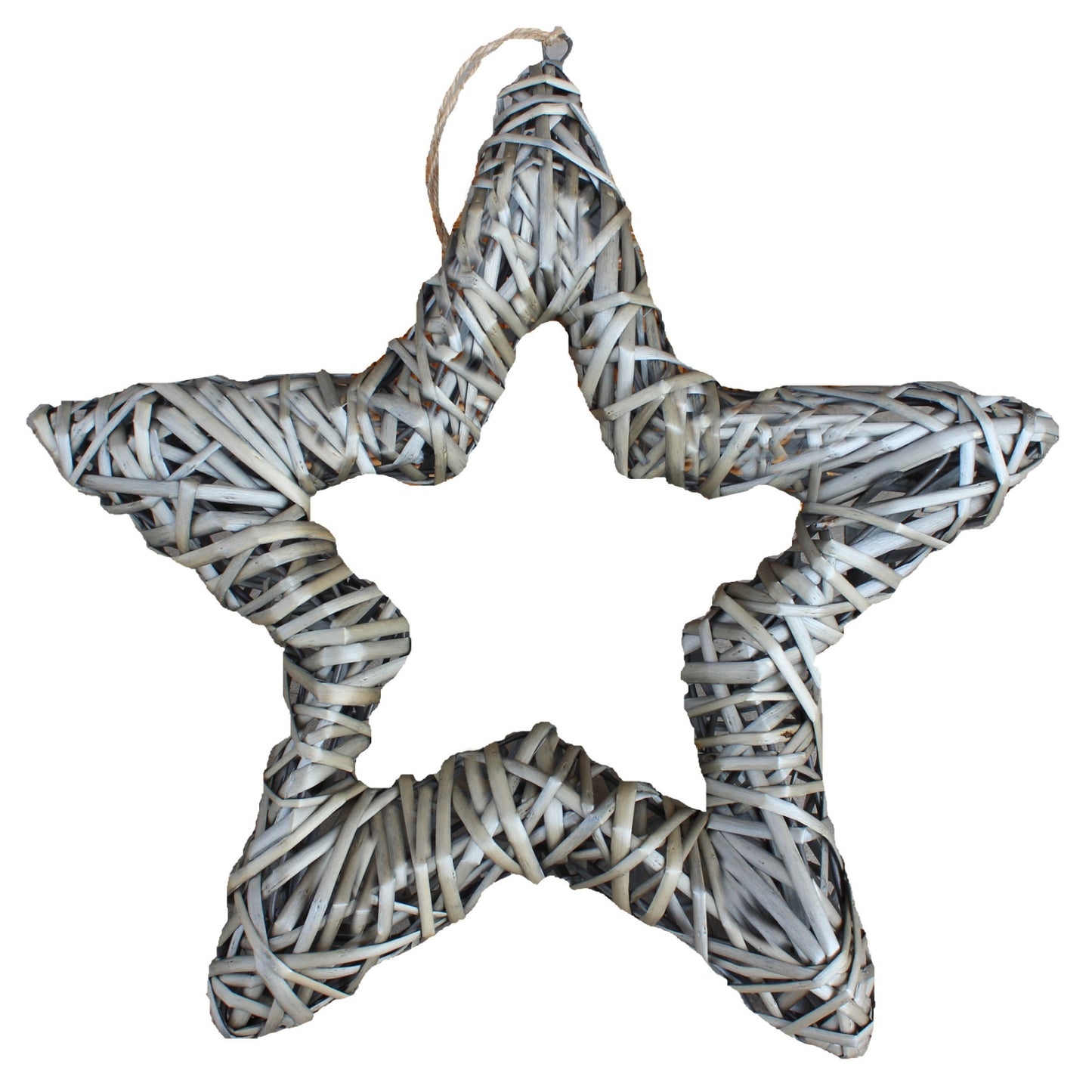 Antique Wash Willow Open Star Wreath