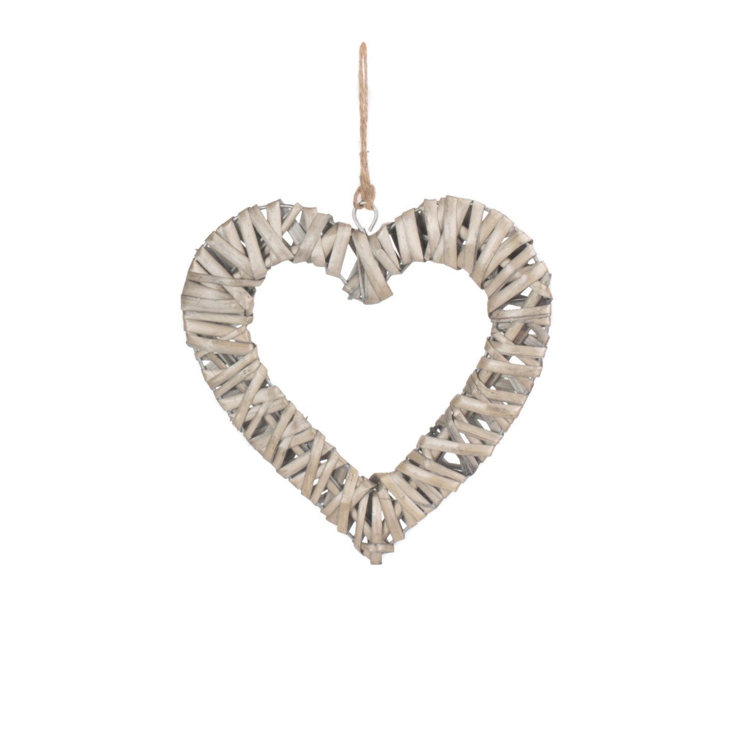 Flat Open Heart Willow Wreath - Small