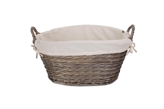 Wash Basket with White Lining - Small