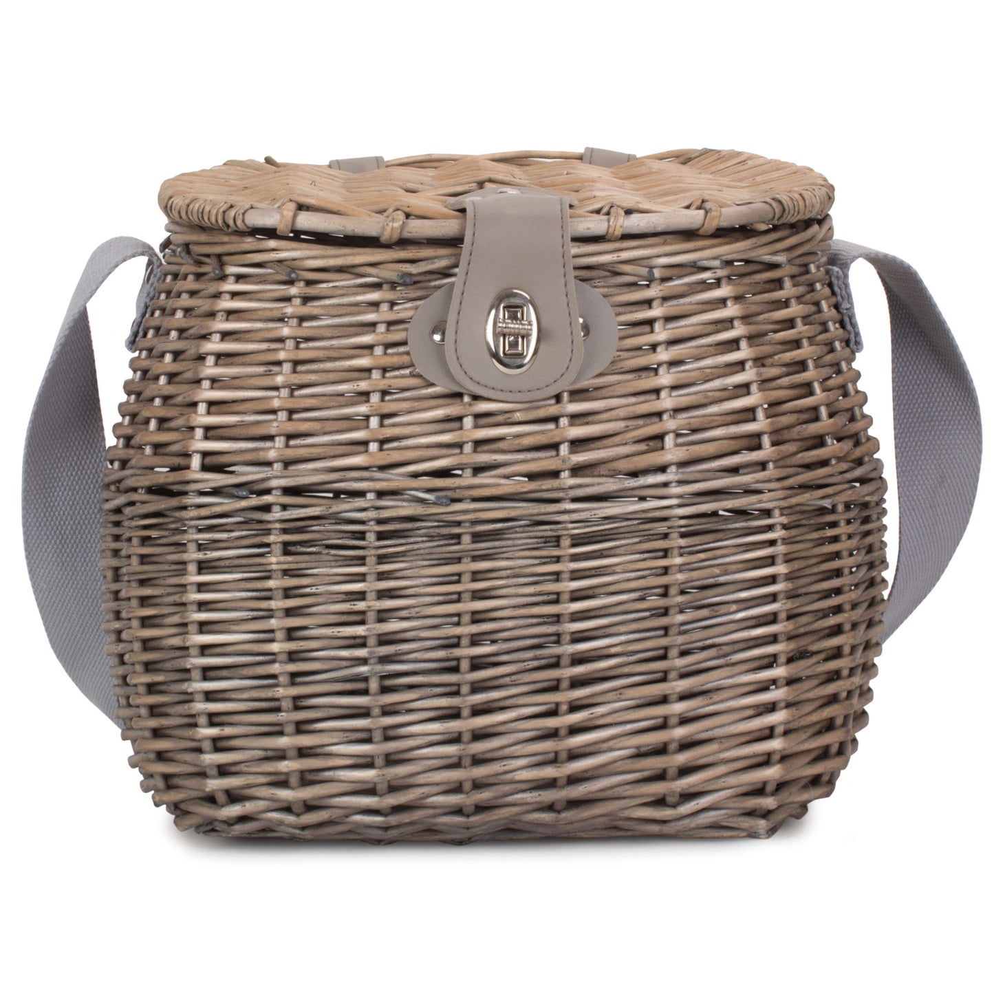 Antique Wash Willow Fishing Creel Picnic Basket