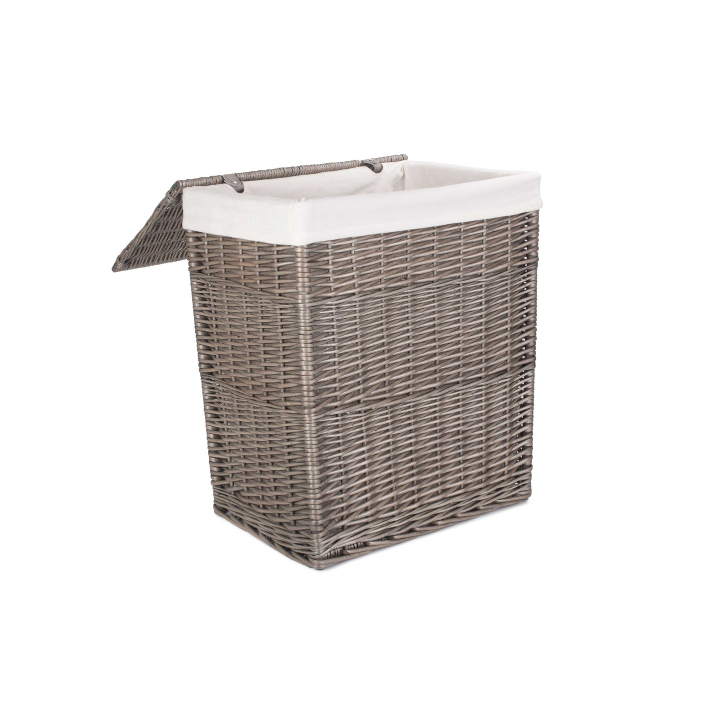 Antique Wash Willow Slim Laundry Hamper Linen Basket