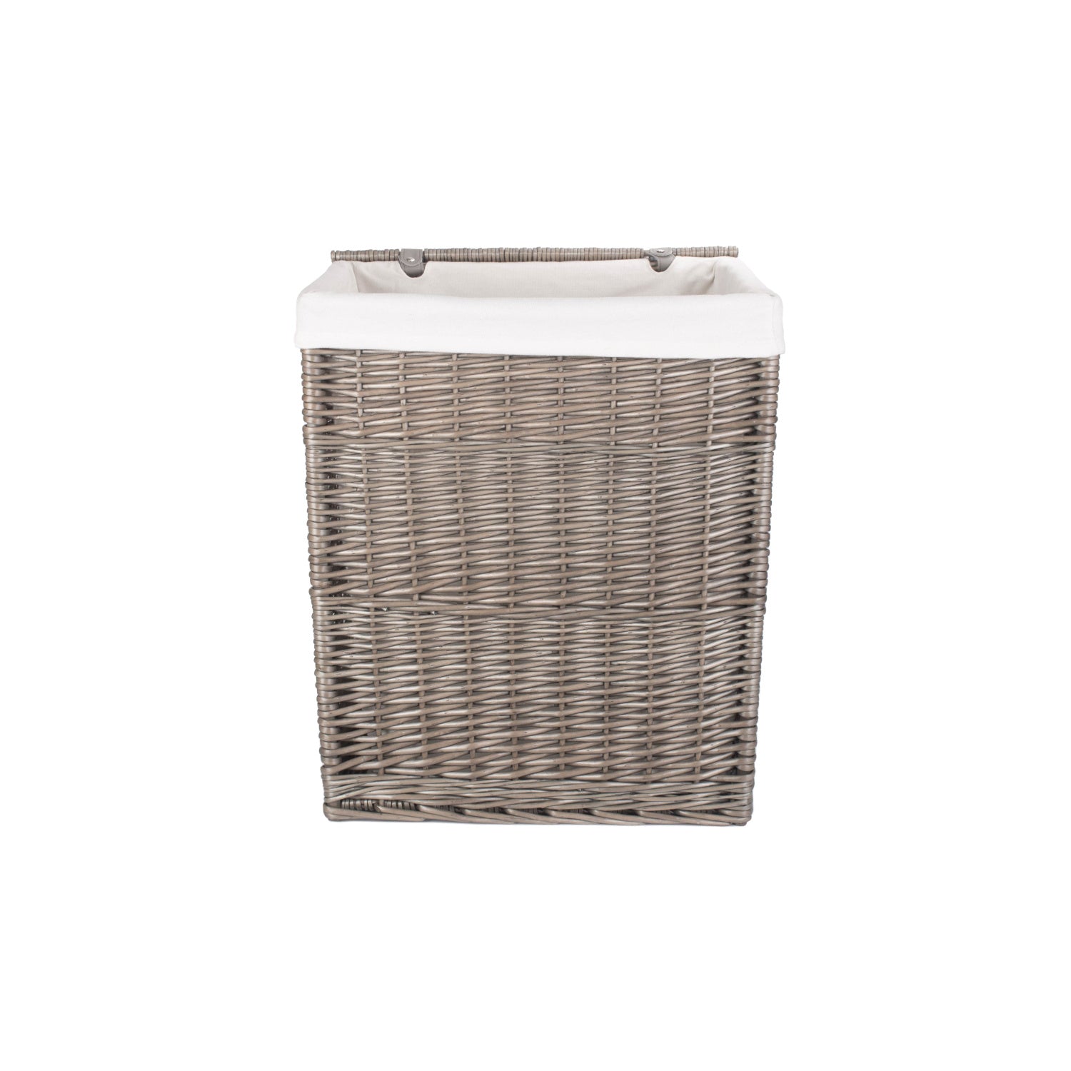 Antique Wash Willow Slim Laundry Hamper Linen Basket