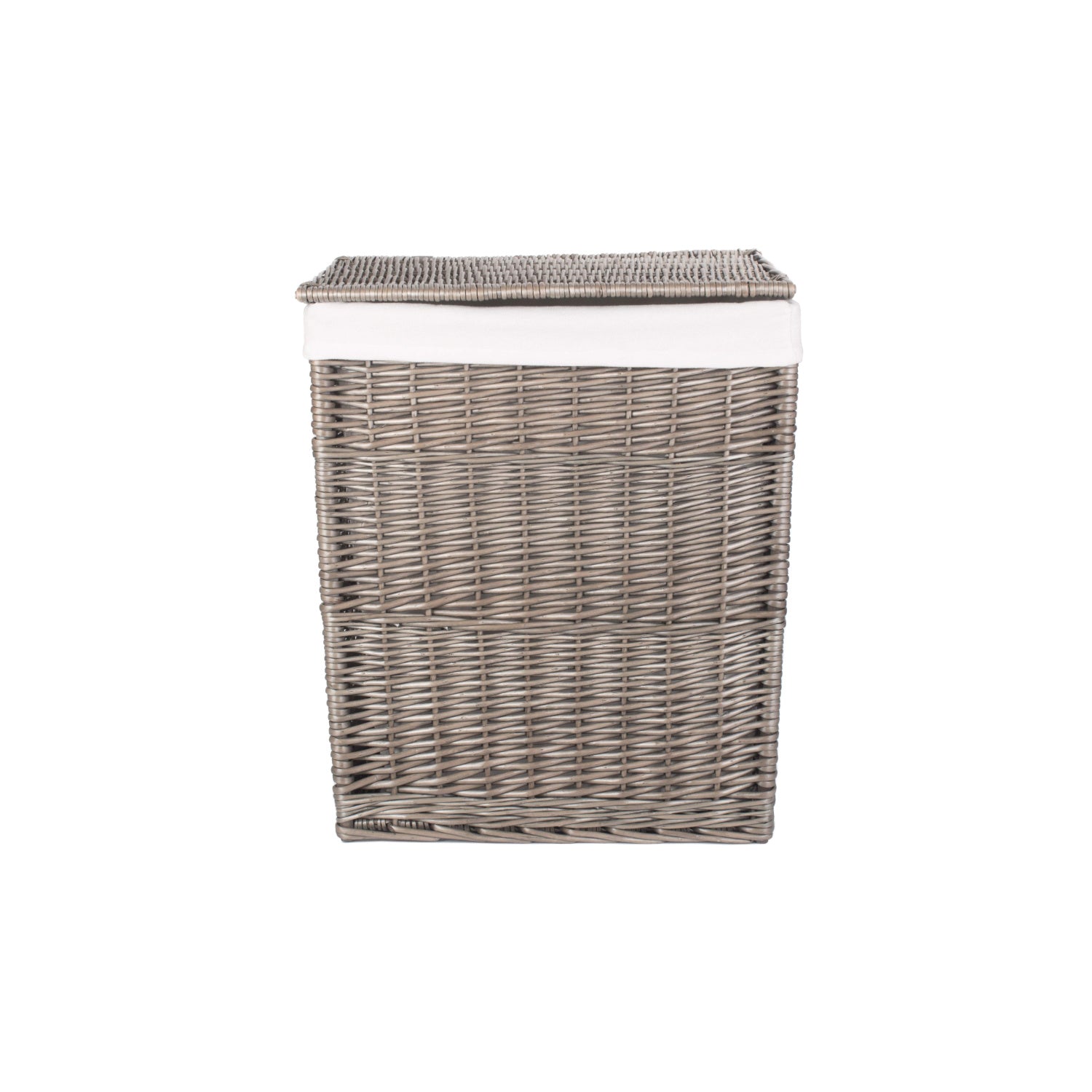 Antique Wash Willow Slim Laundry Hamper Linen Basket