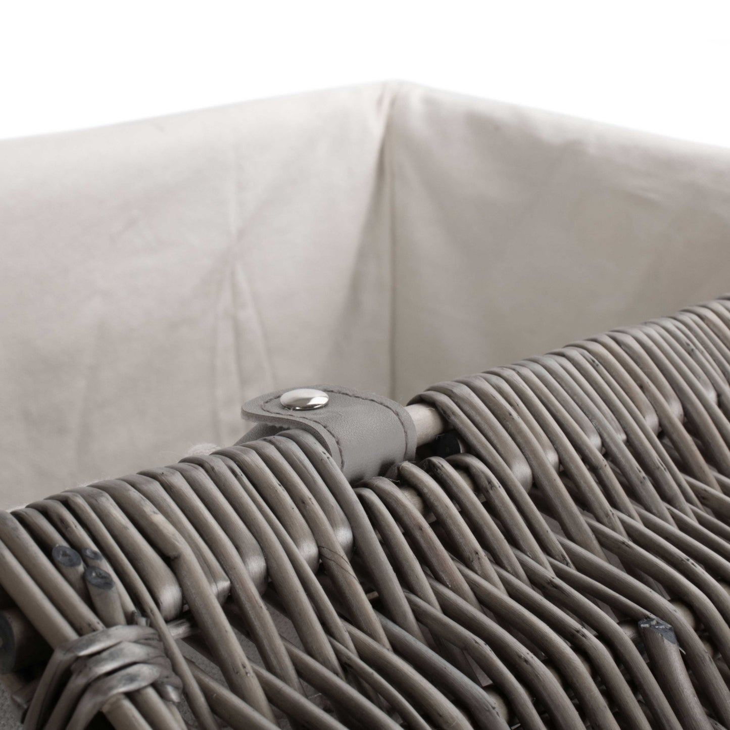 Antique Wash Willow Slim Laundry Hamper Linen Basket