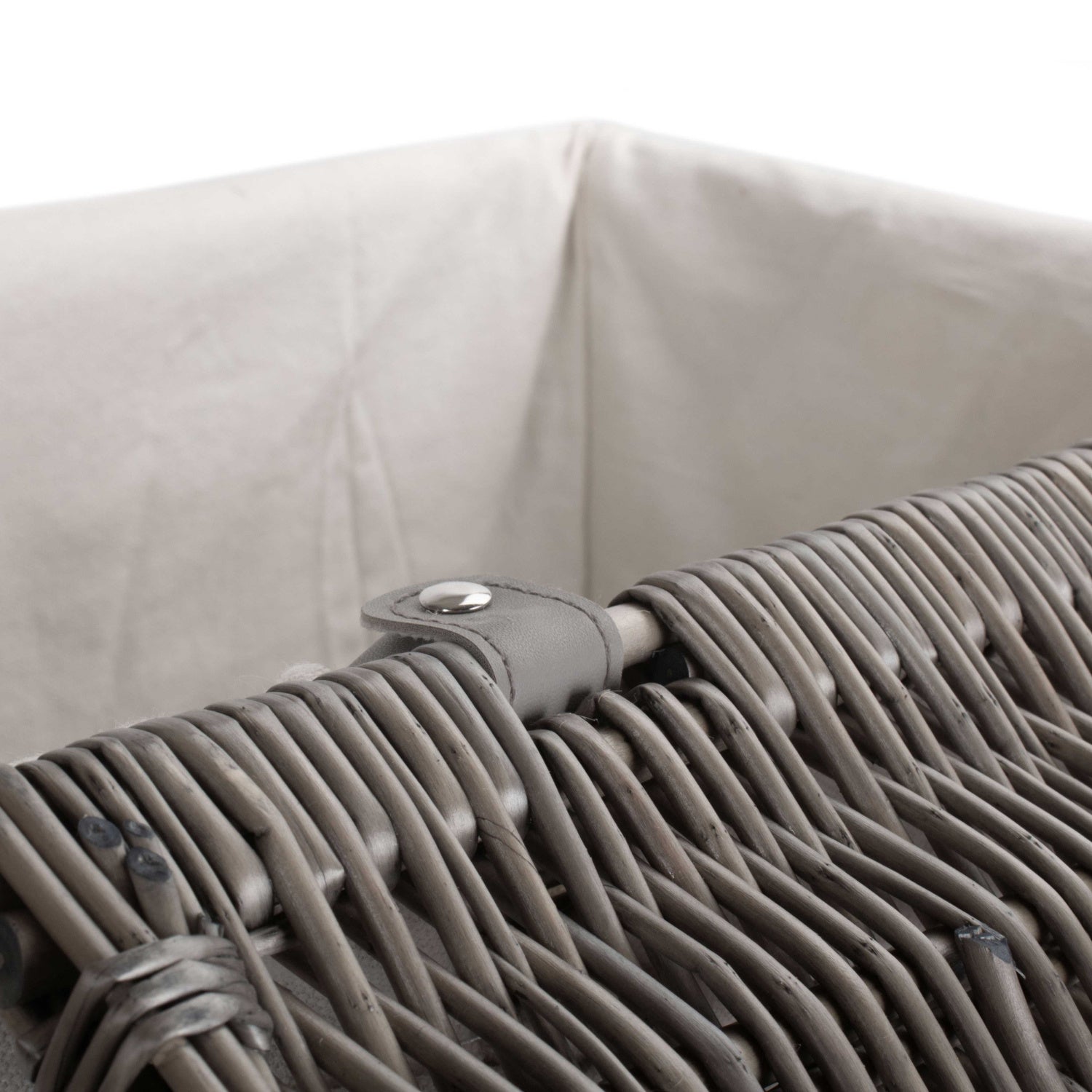 Antique Wash Willow Slim Laundry Hamper Linen Basket