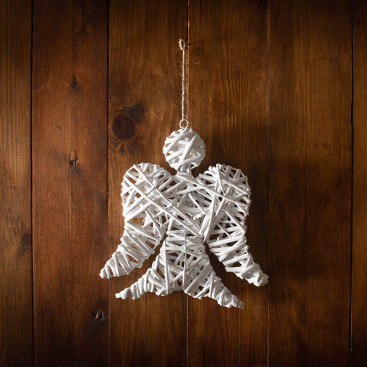 White Willow Angel Decoration