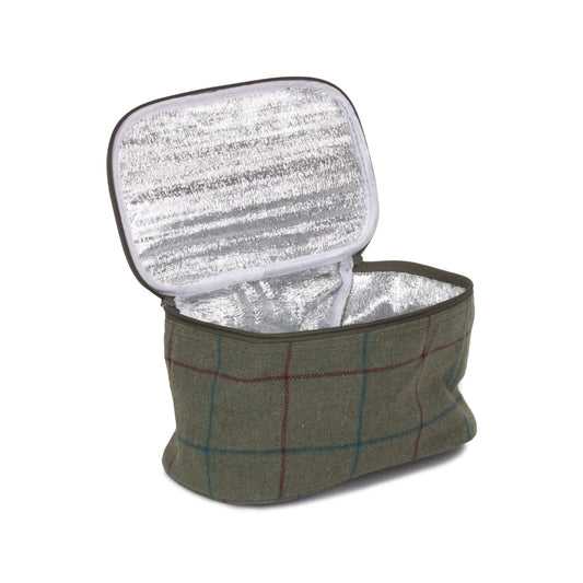 Green Tweed Insulated Lunch and Picnic Cooler Bag