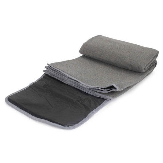 Grey Tweed Waterproof Picnic Blanket