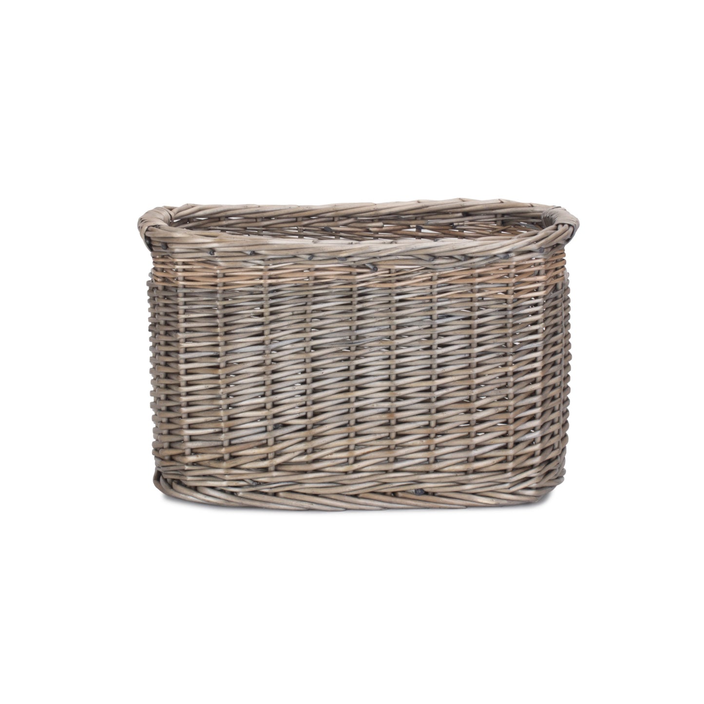 Antique Wash Willow Oval Toilet and Bathroom Organiser Basket