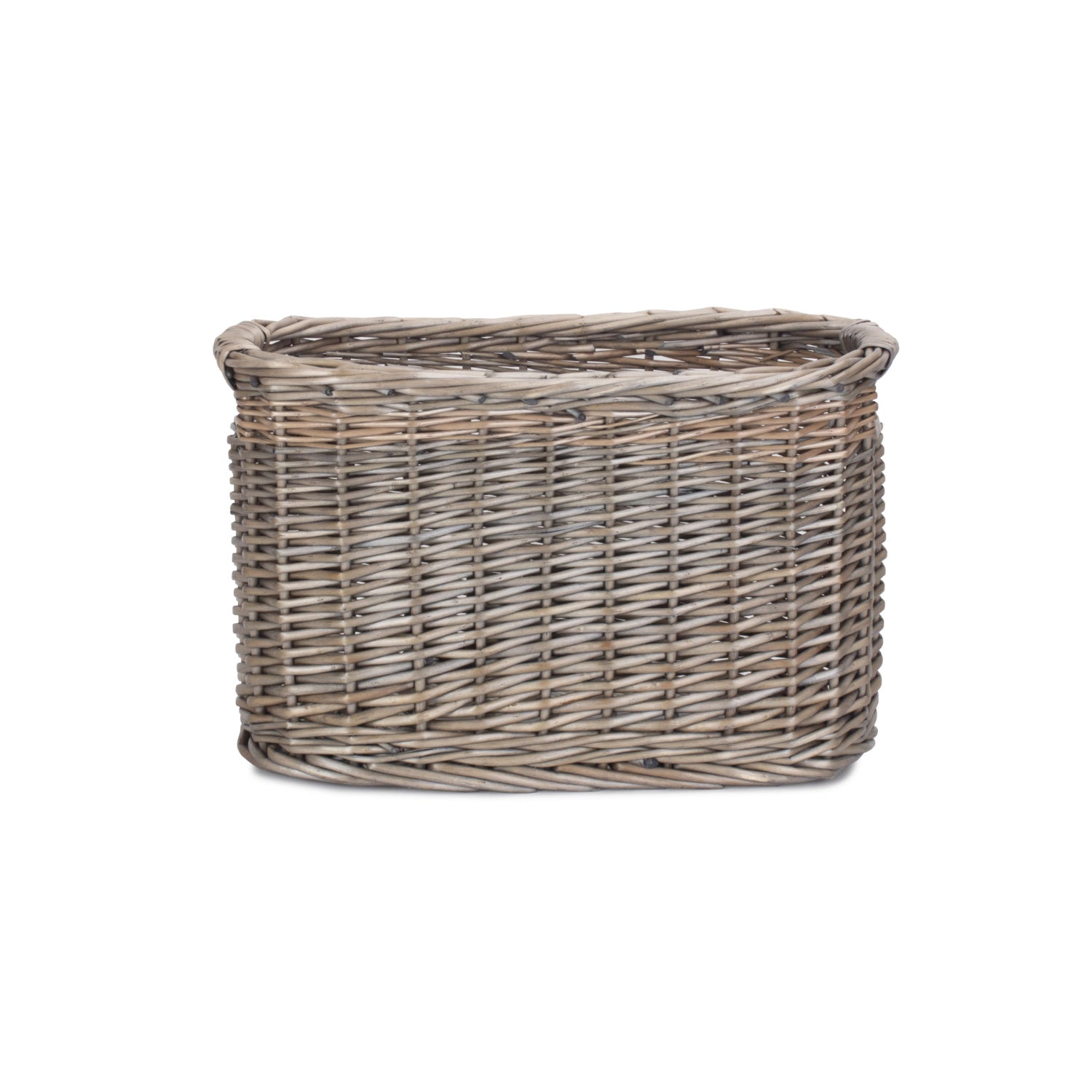 Antique Wash Willow Oval Toilet and Bathroom Organiser Basket
