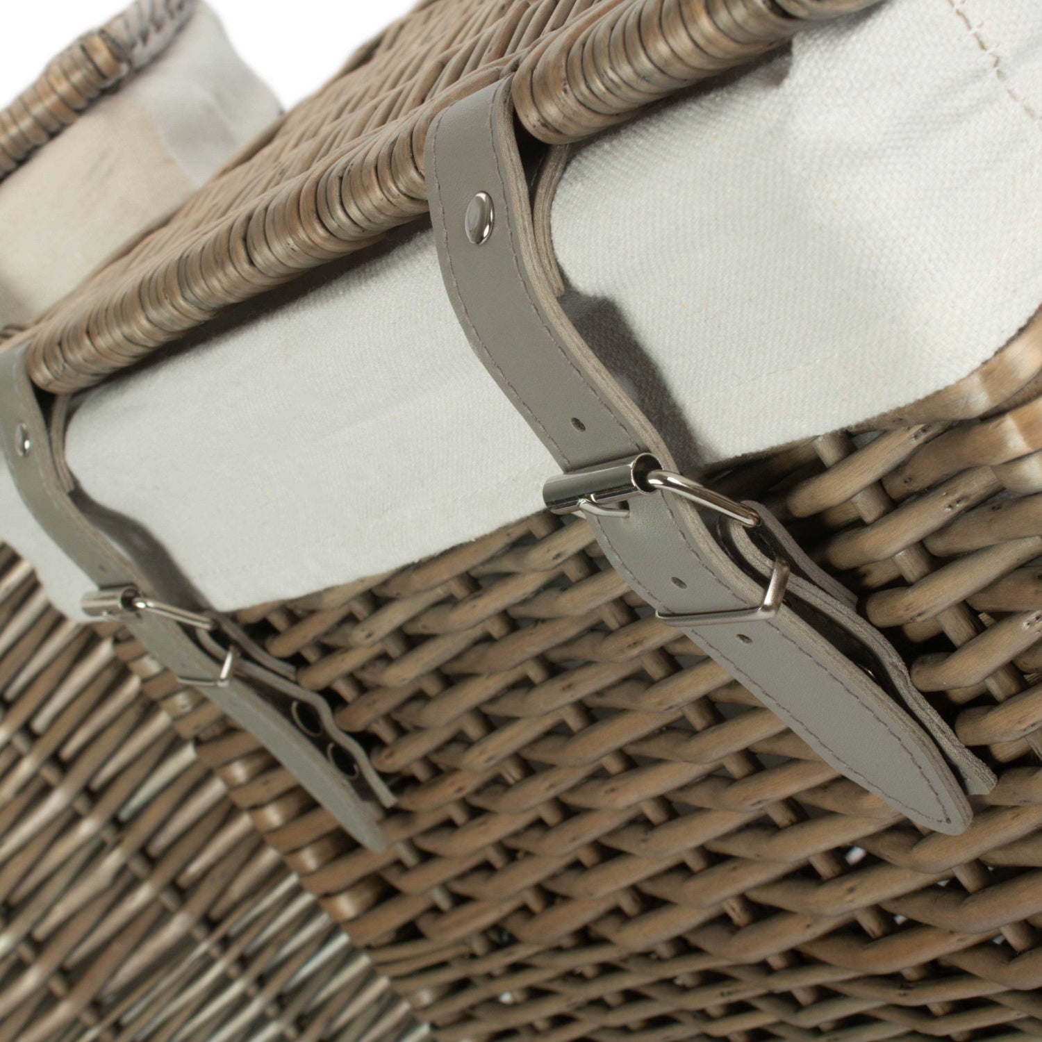 Boutique Antique Wash Willow Storage Laundry Hamper with Lining Set 2