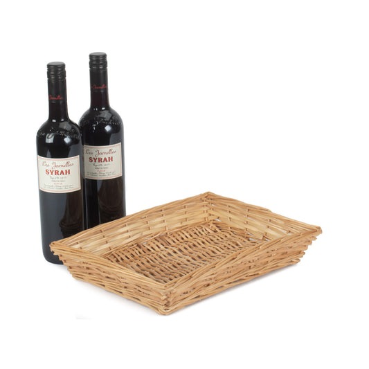 Rectangular Flat Split Willow Tray Basket