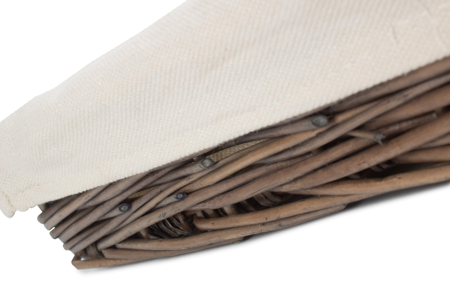 Small Lined Antique Wash Straight Sided Tray Basket