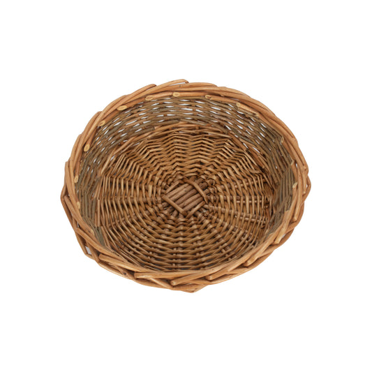 Medium Unpeeled Willow Round Tray Basket