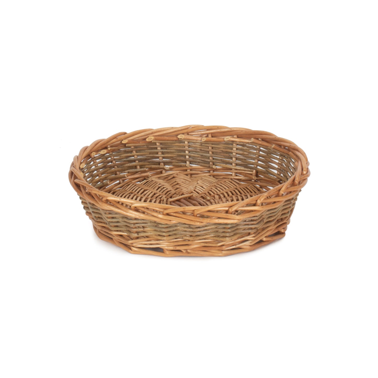 Large Unpeeled Willow Round Tray Basket