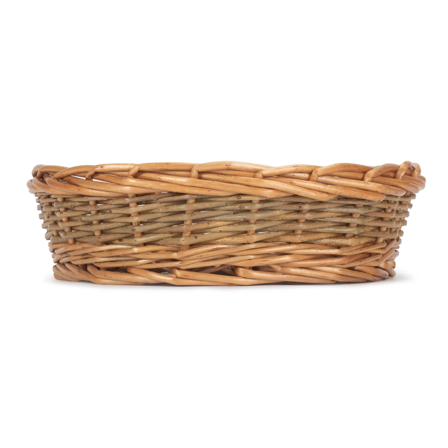 Large Unpeeled Willow Round Tray Basket