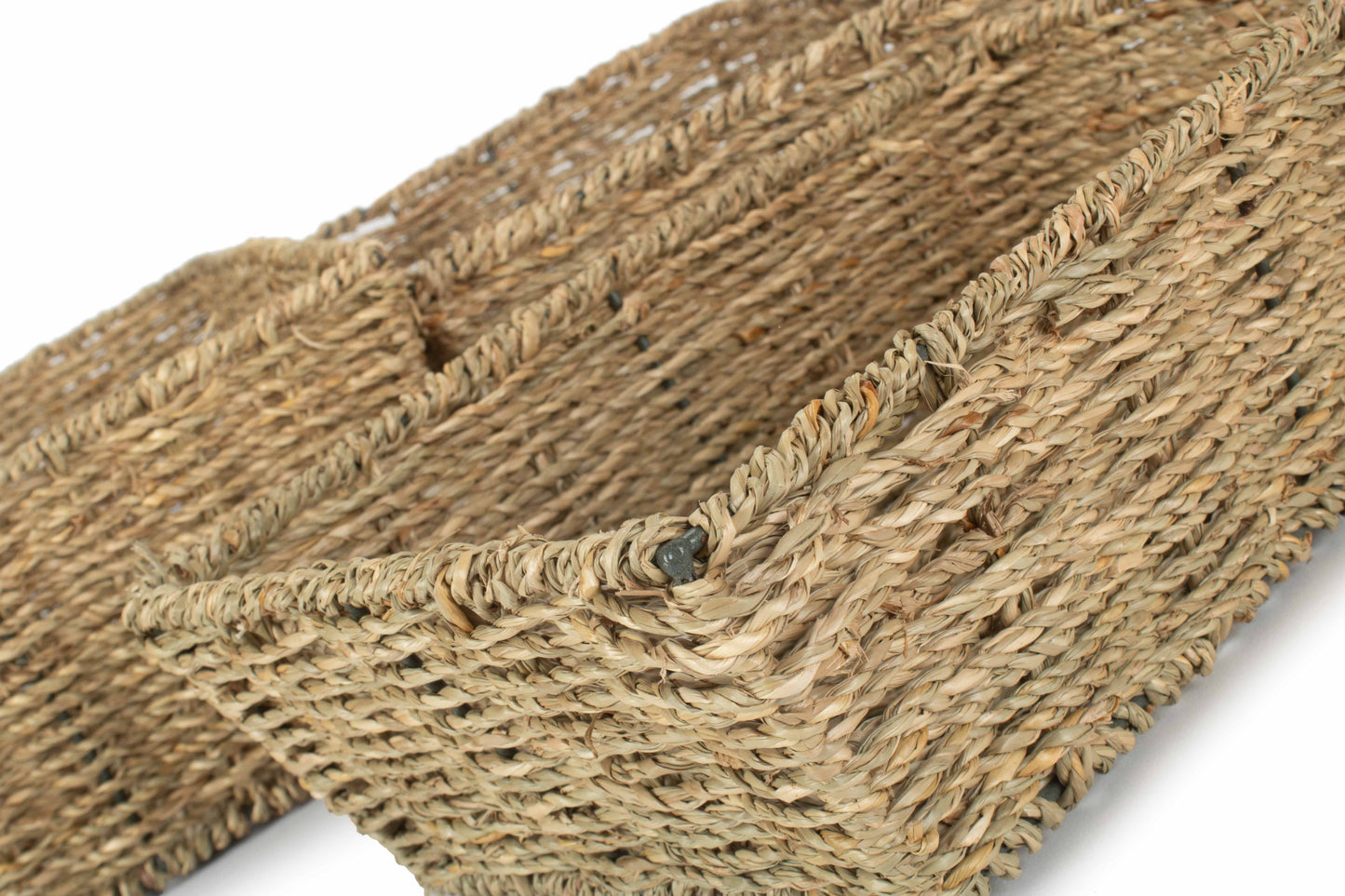 Set 3 Tapered Seagrass Tray Baskets
