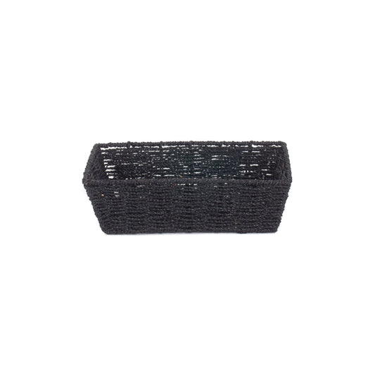 Medium Black Paper Rope Tray Basket