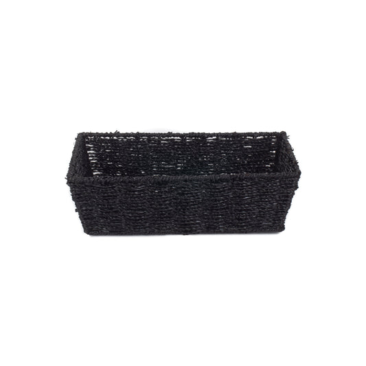 Large Black Paper Rope Tray Basket