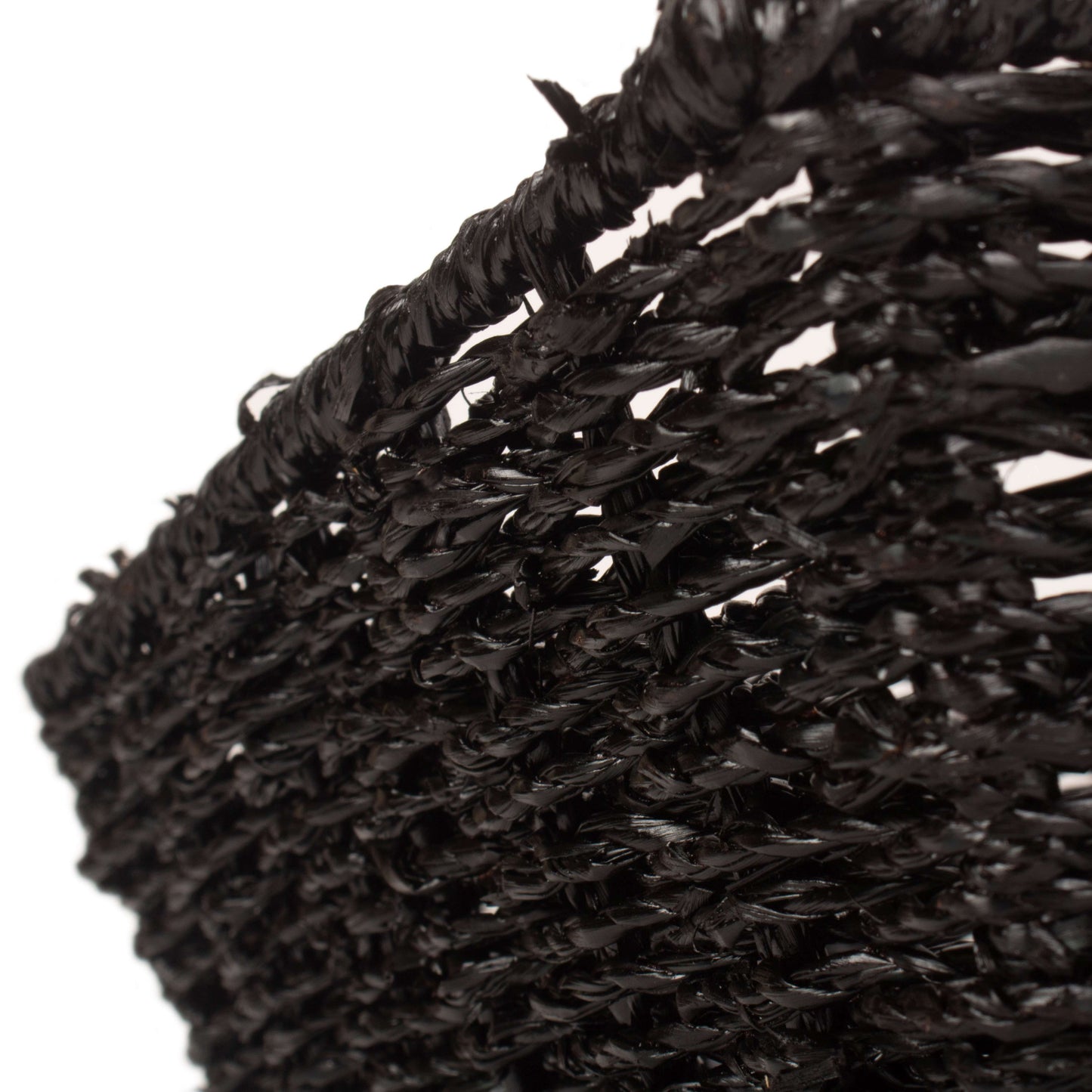 Large Black Paper Rope Tray Basket