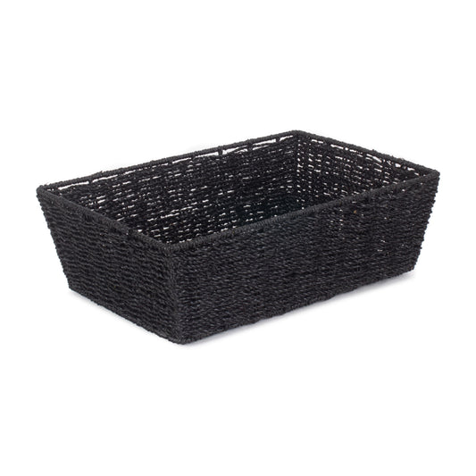 Extra Large Black Paper Rope Tray Basket