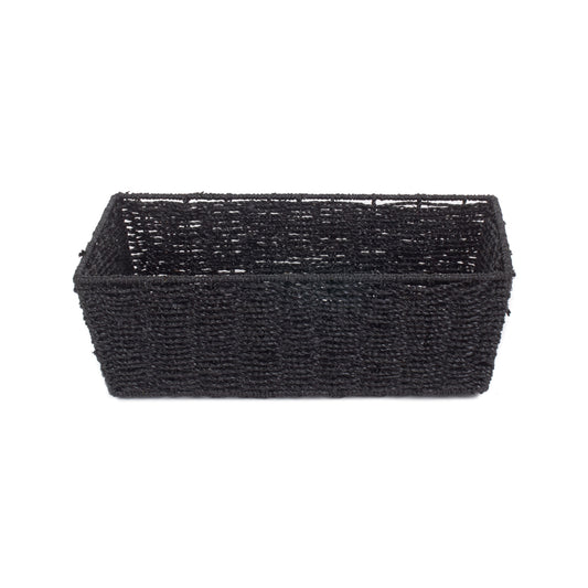 Extra Large Black Paper Rope Tray Basket