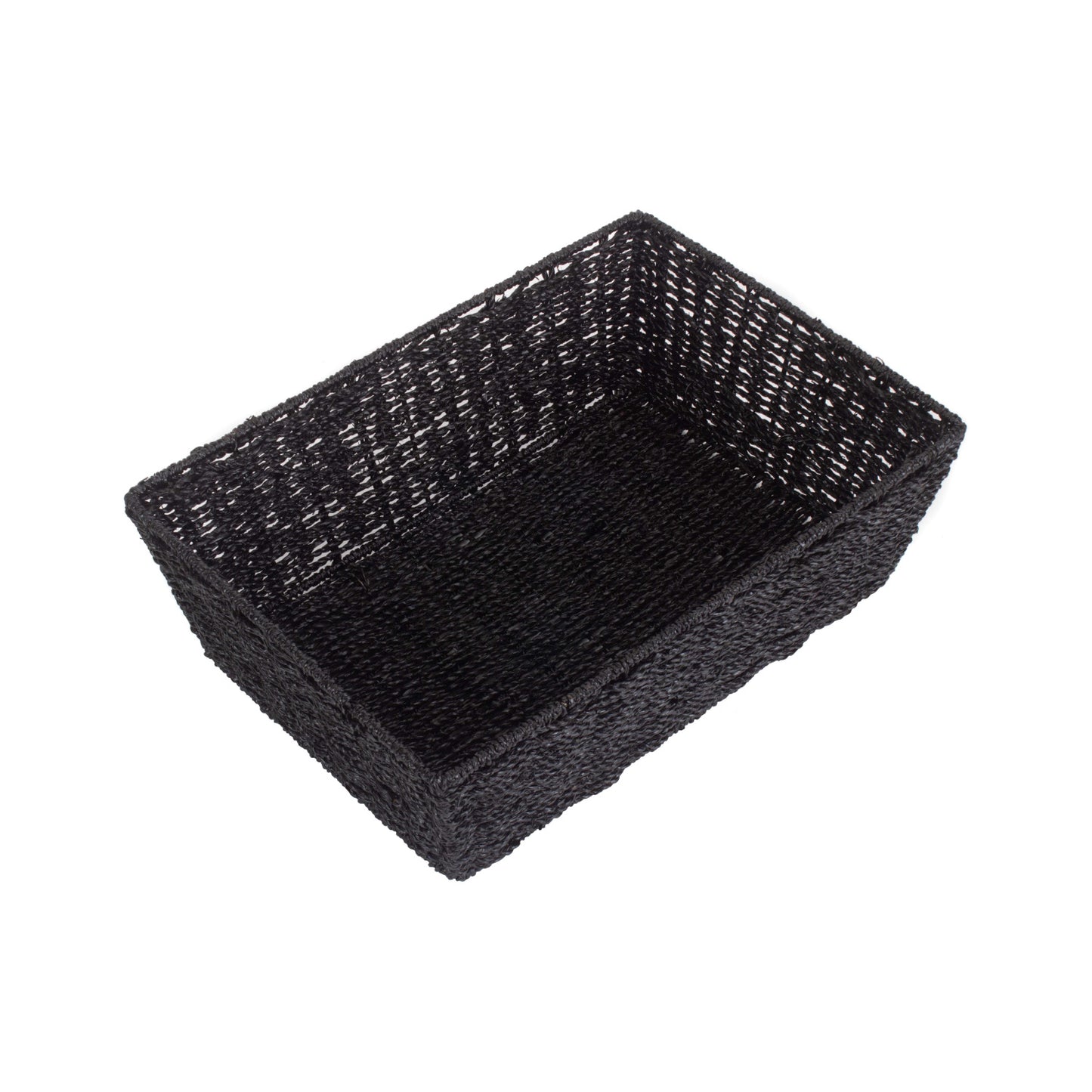 Extra Large Black Paper Rope Tray Basket