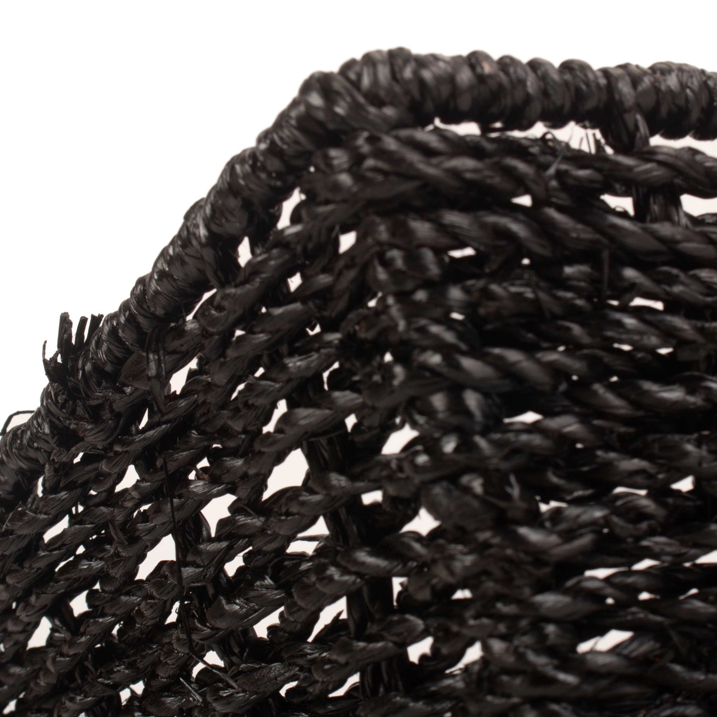 Extra Large Black Paper Rope Tray Basket
