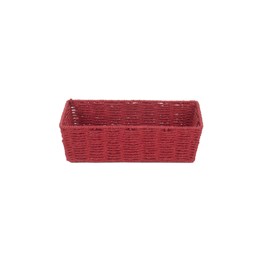 Medium Red Paper Rope Tray Basket
