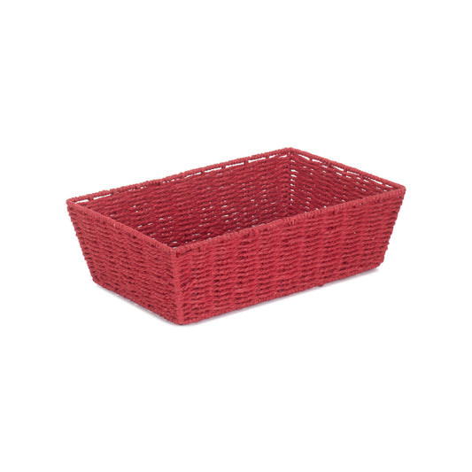 Large Red Paper Rope Tray Basket