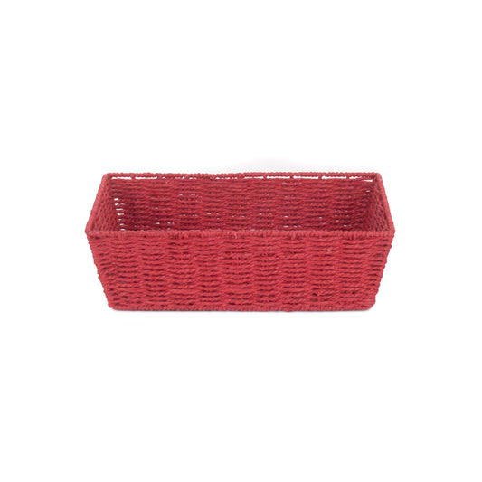 Large Red Paper Rope Tray Basket