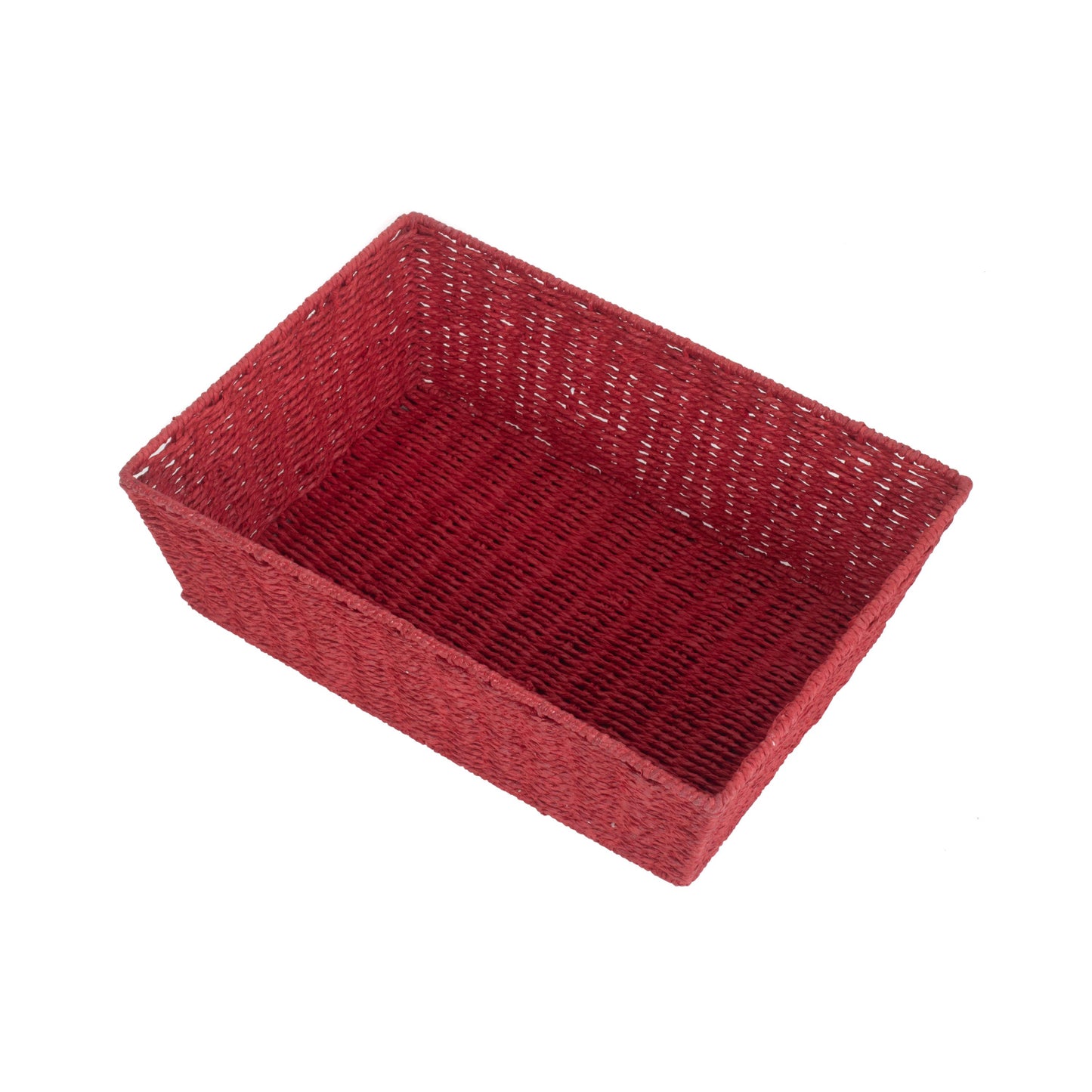 Extra Large Red Paper Rope Tray Basket