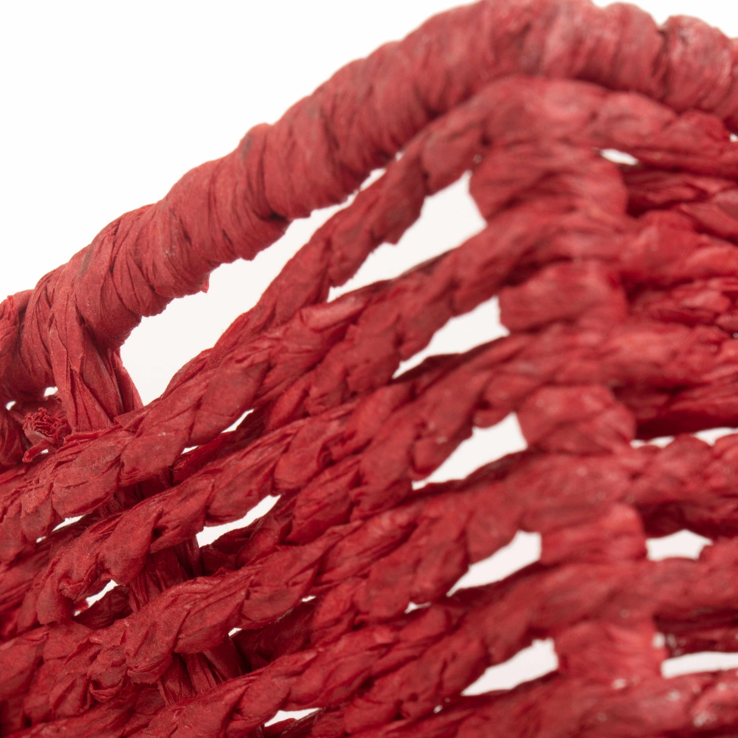 Extra Large Red Paper Rope Tray Basket