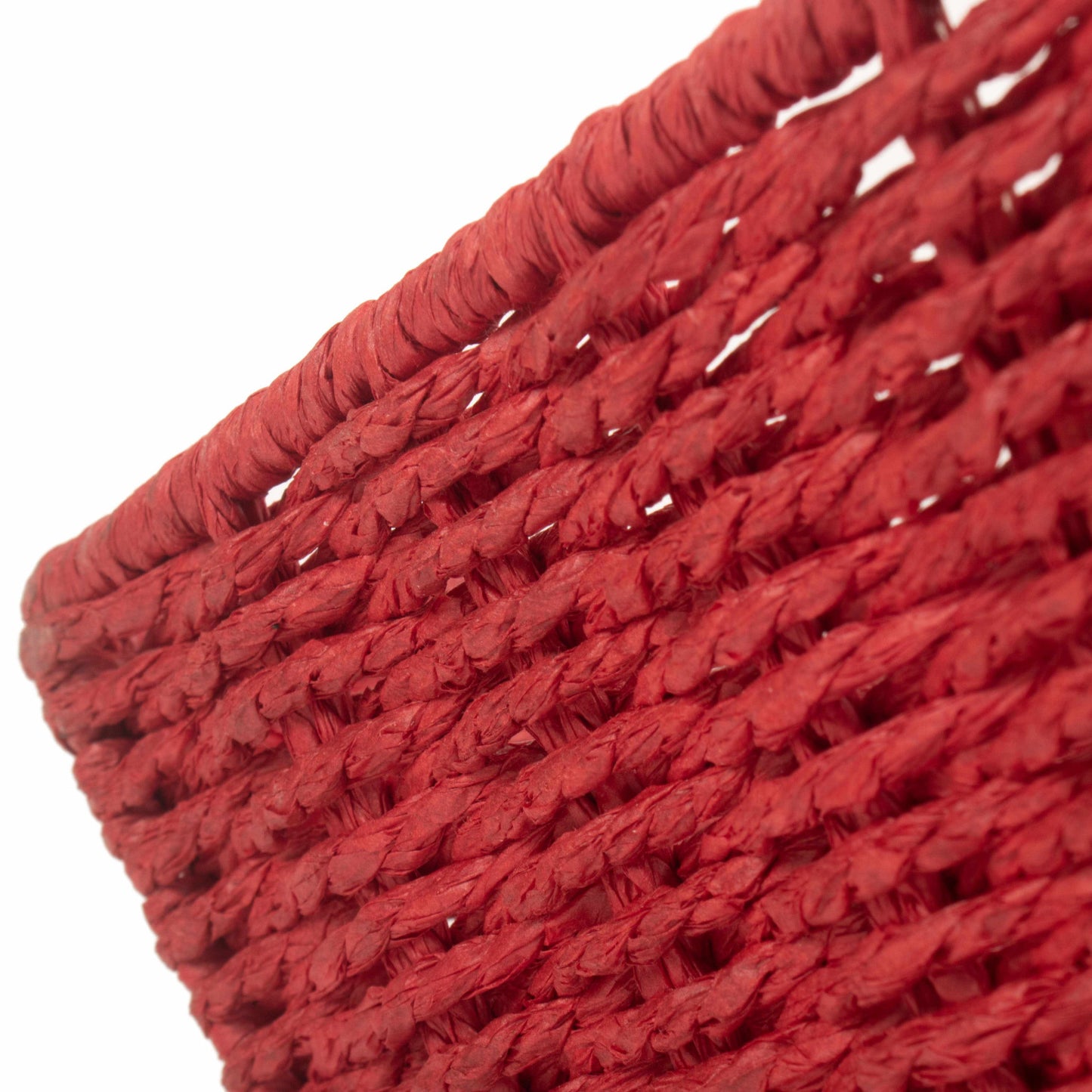 Extra Large Red Paper Rope Tray Basket